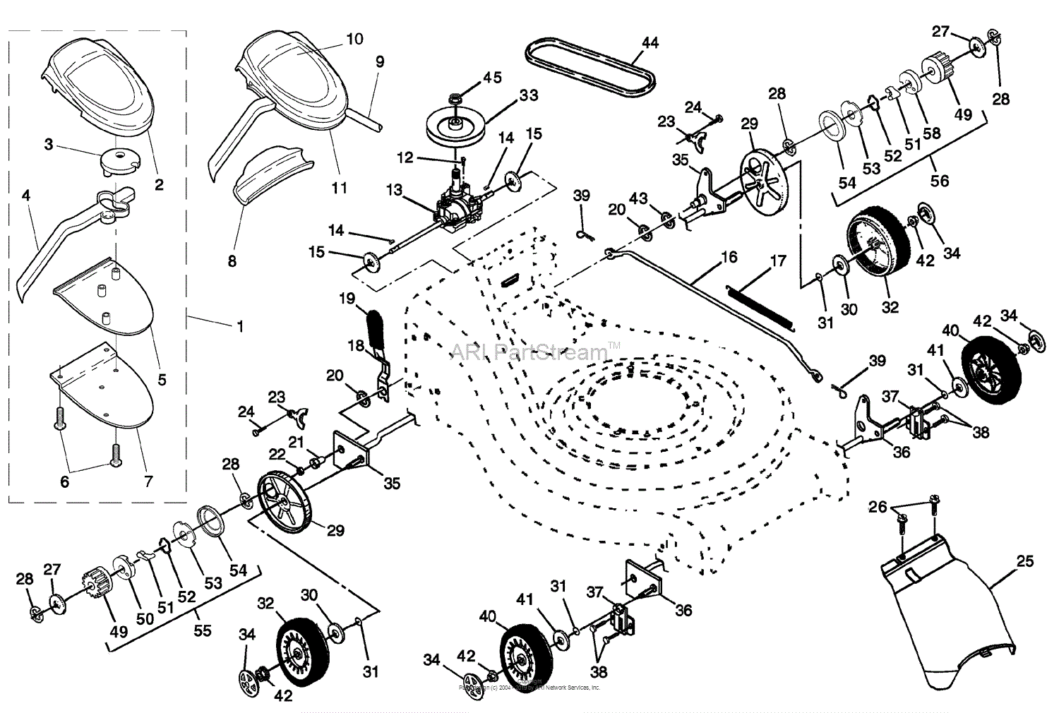 Husqvarna 5521 RSC (954223470) (2004-07) Parts Diagram for Drive Assembly