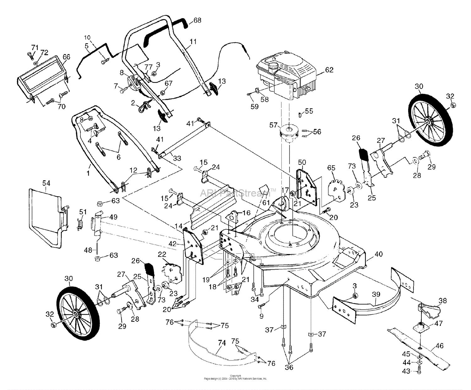 Husqvarna 56 DHS (954069101)A (1994-01) Parts Diagram for General Assembly