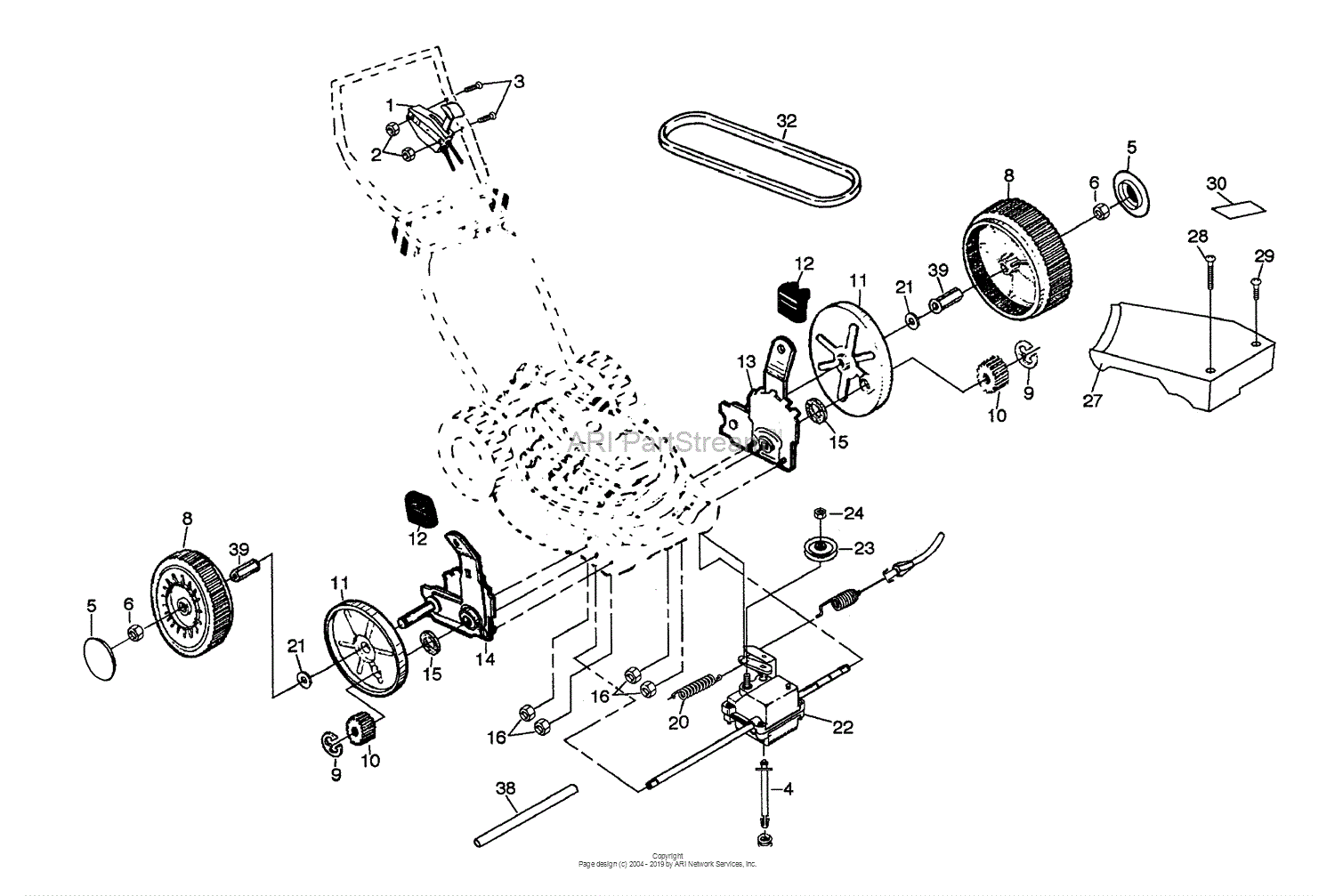 Husqvarna 56 SF (954140035A) (1996-10) Parts Diagram for Drive Assembly