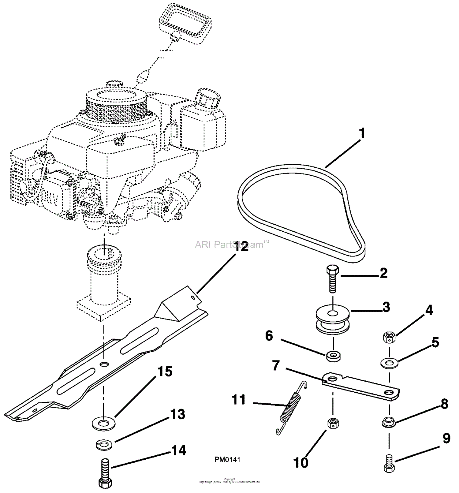 Husqvarna 580 RSW (200106) Parts Diagram for Blade And Belt