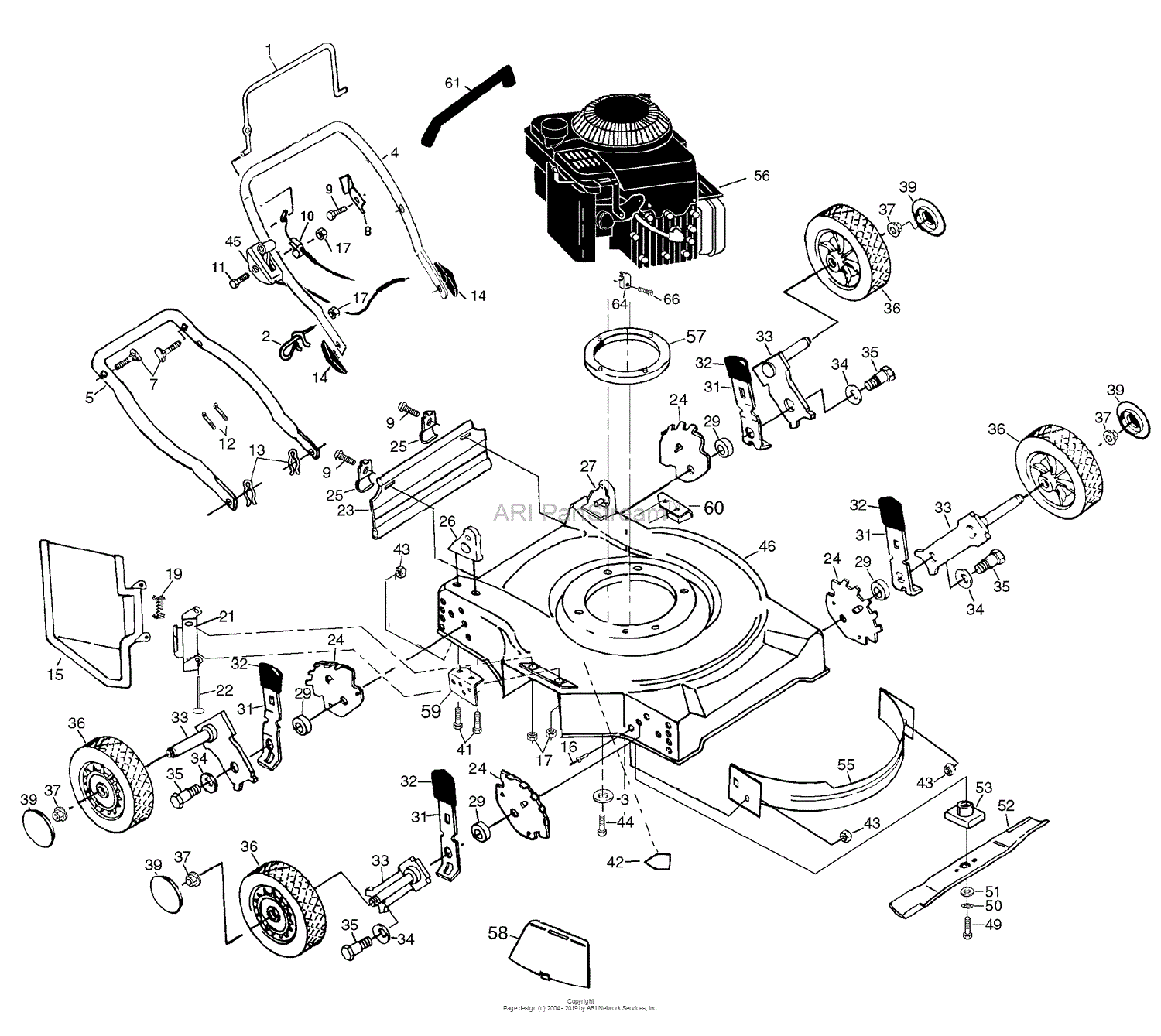 Husqvarna 6020 MDA (6020MPA) (2001-01) Parts Diagram for Repair Parts