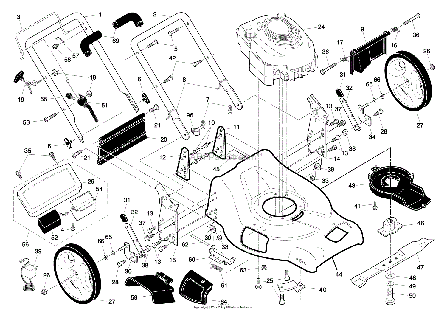 Husqvarna 65021 ES (96143002000) (2006-12) Parts Diagram for Handle ...