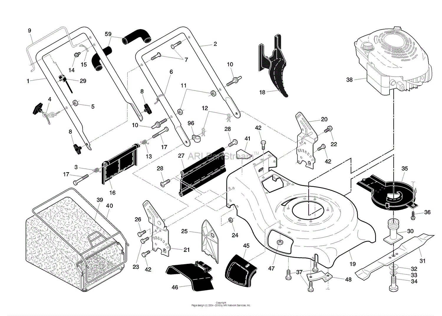 Husqvarna 6521 RS (961450005-00) (2007-09) Parts Diagram for Rotary