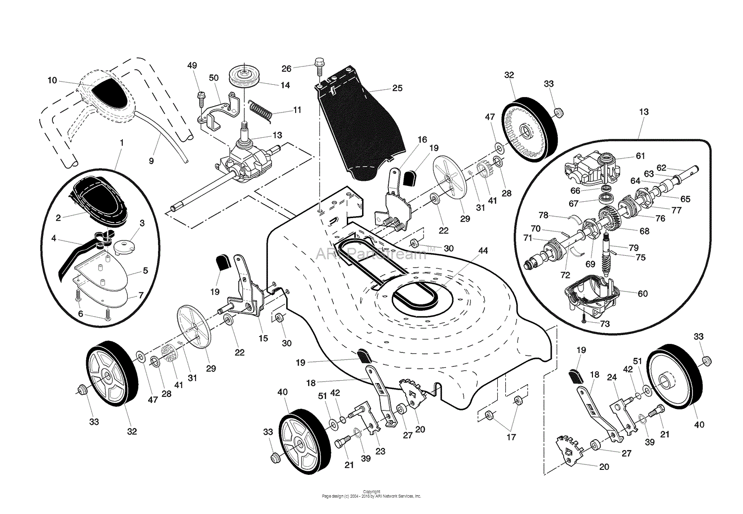 White Lawn Tractor Parts Diagram