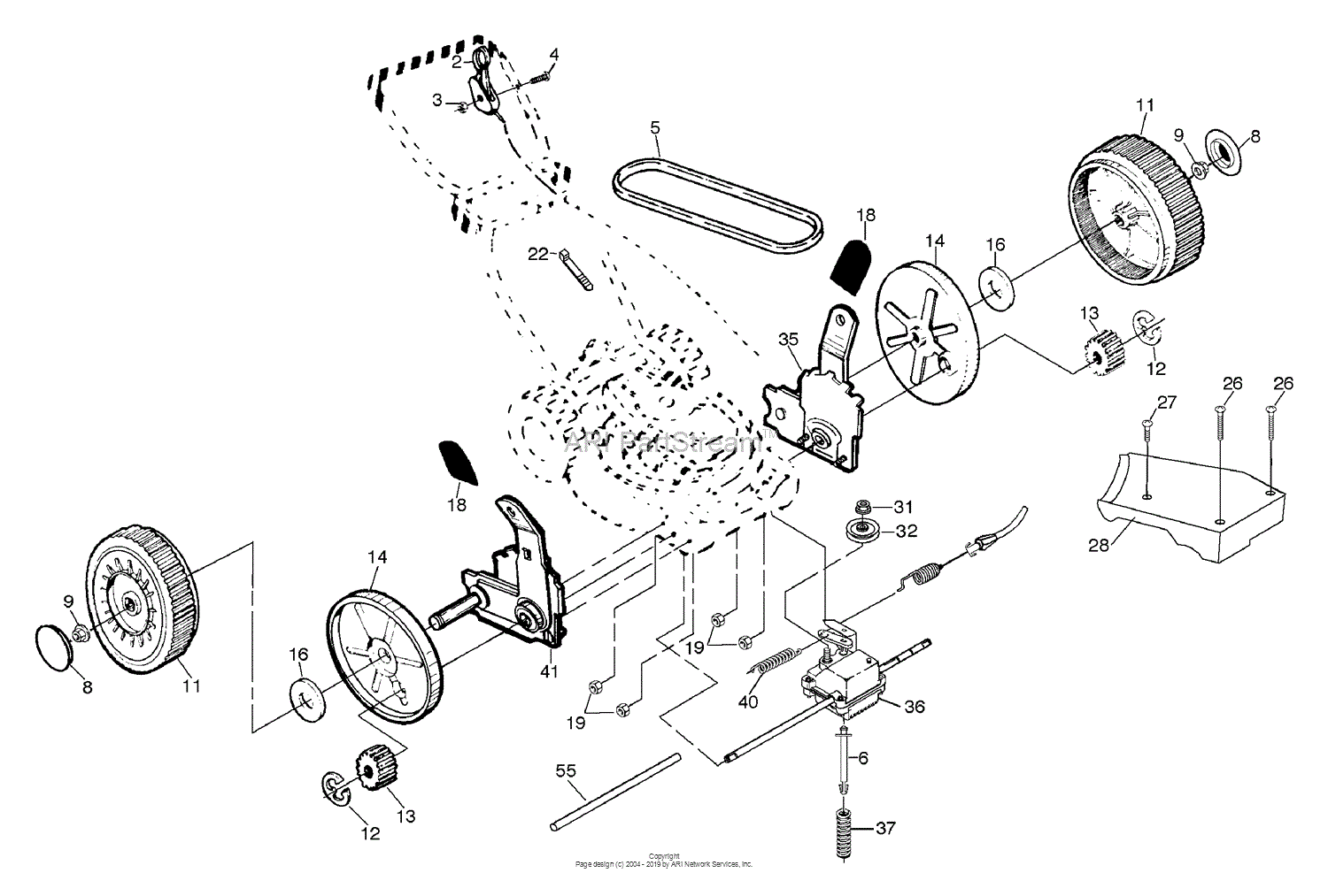 Husqvarna 6522 SHA (6522SFA) (2000-01) Parts Diagram for Repair Parts (B)