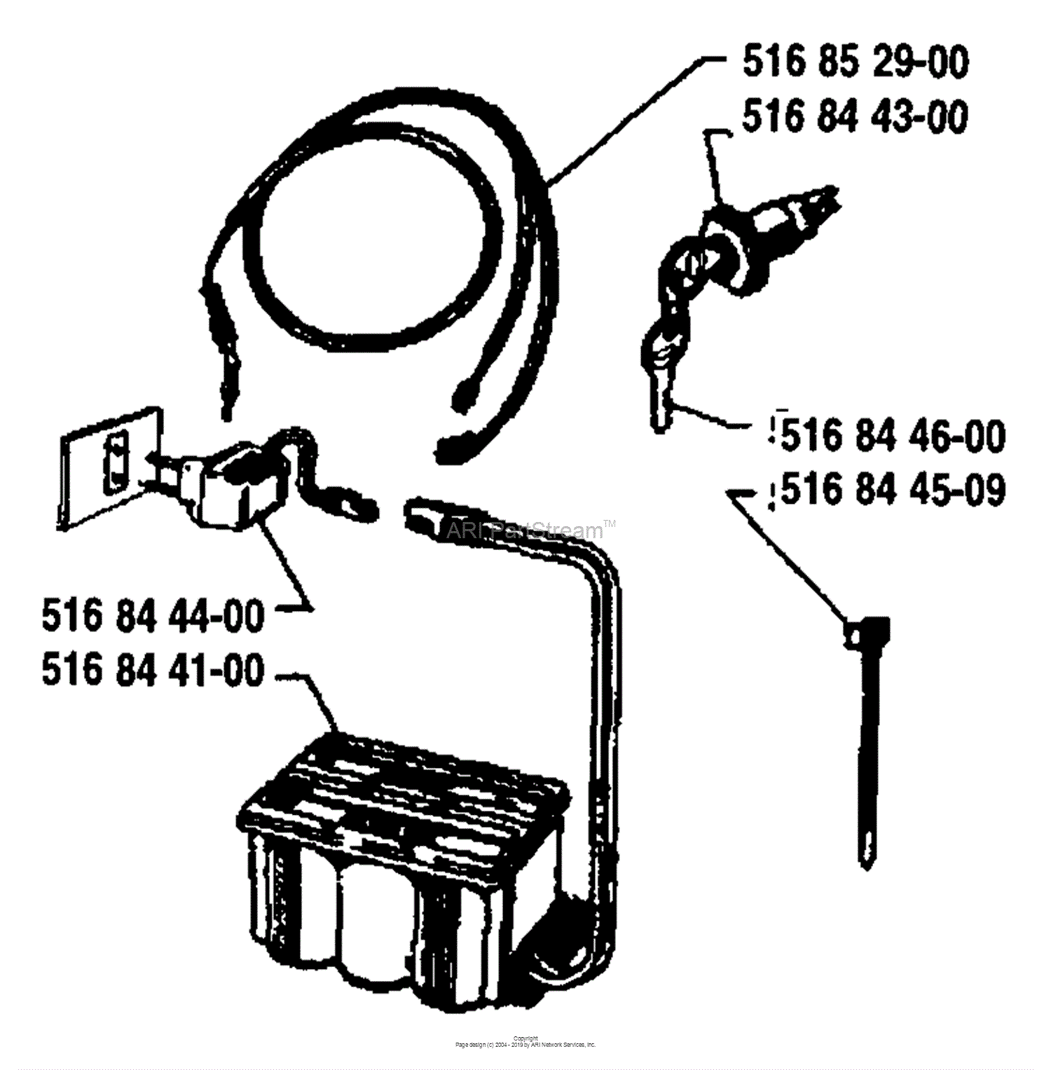 Husqvarna Royal 53 S (199205) Parts Diagram for Ignition Switch