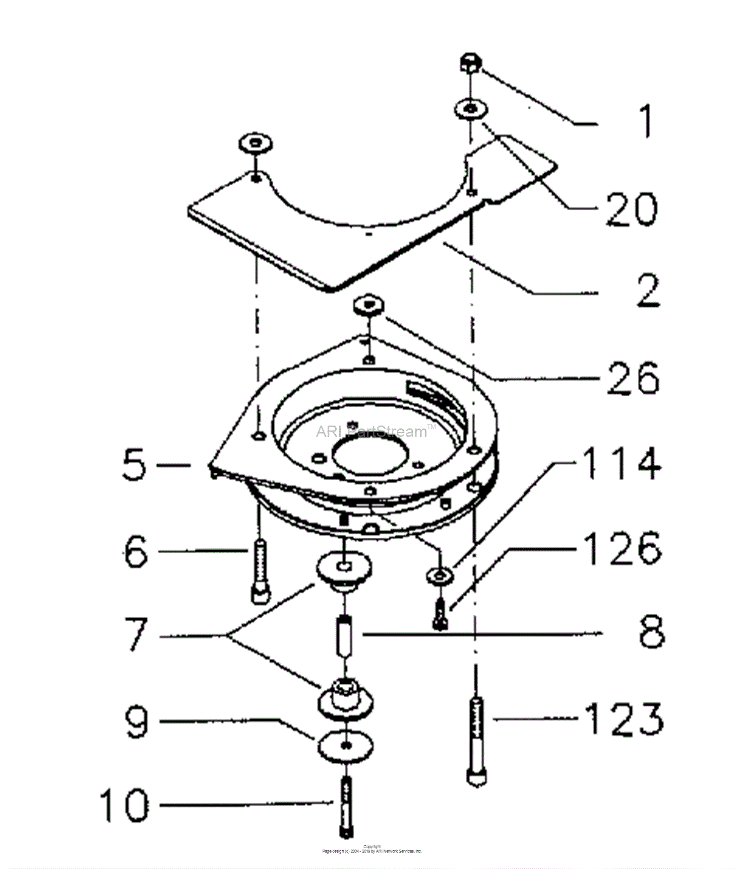 Husqvarna Royal 53 S (USA) (1998-11) Parts Diagram for Blade Adapter