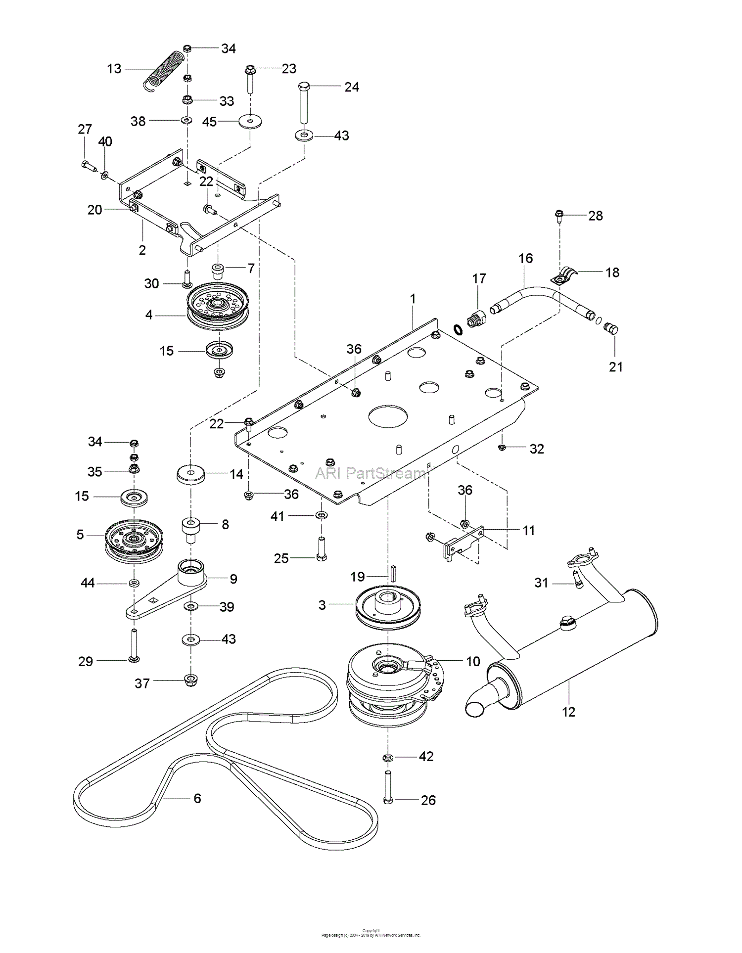 Husqvarna M-ZT61 - 967045501-00 (2016-12) Parts Diagram for ENGINE PLATE