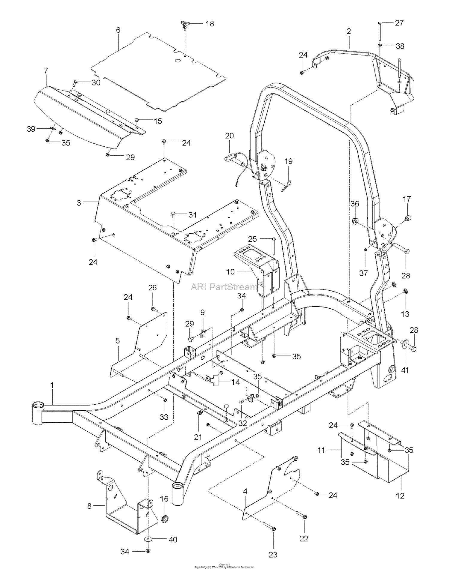 Husqvarna M-ZT61 - 967844201-00 (2017-12) Parts Diagram for FRAME