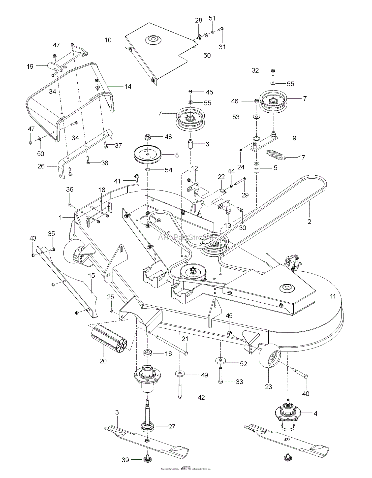 Husqvarna M-ZT61 - 967844201-00 (2017-12) Parts Diagram for MOWER DECK ...