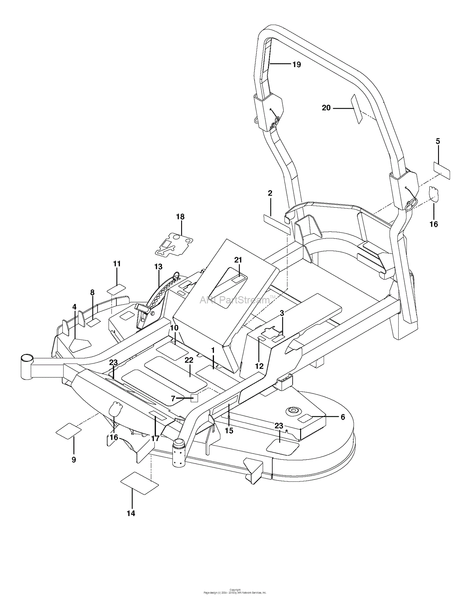 Husqvarna M ZT61 BF 967177009 2013 11 Parts Diagram For DECALS