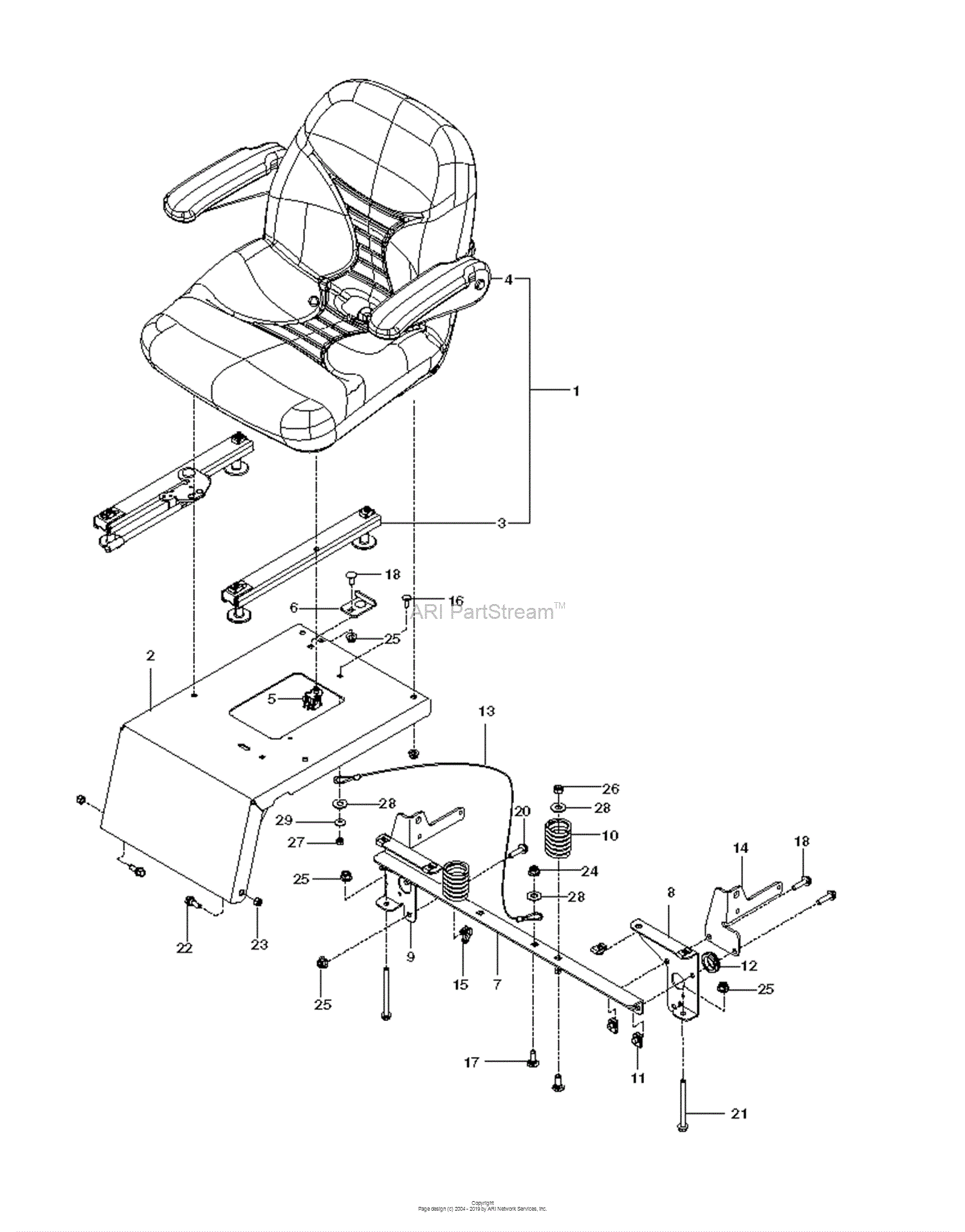 Husqvarna MZ 6128 966613103 (201301) Parts Diagram for SEAT