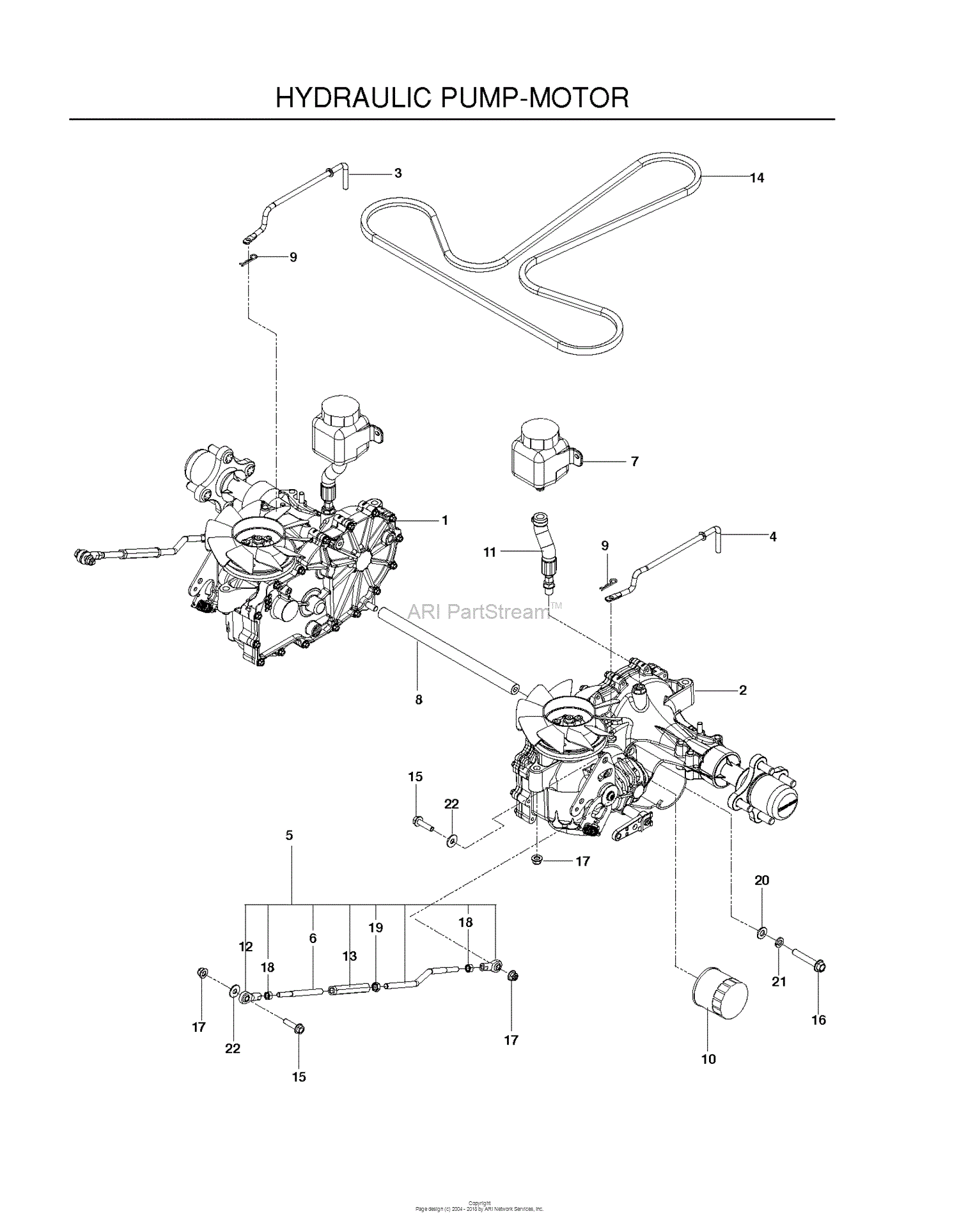 Husqvarna P-ZT6126FS - 966613501 (2010-11) Parts Diagram for HYDRAULIC ...