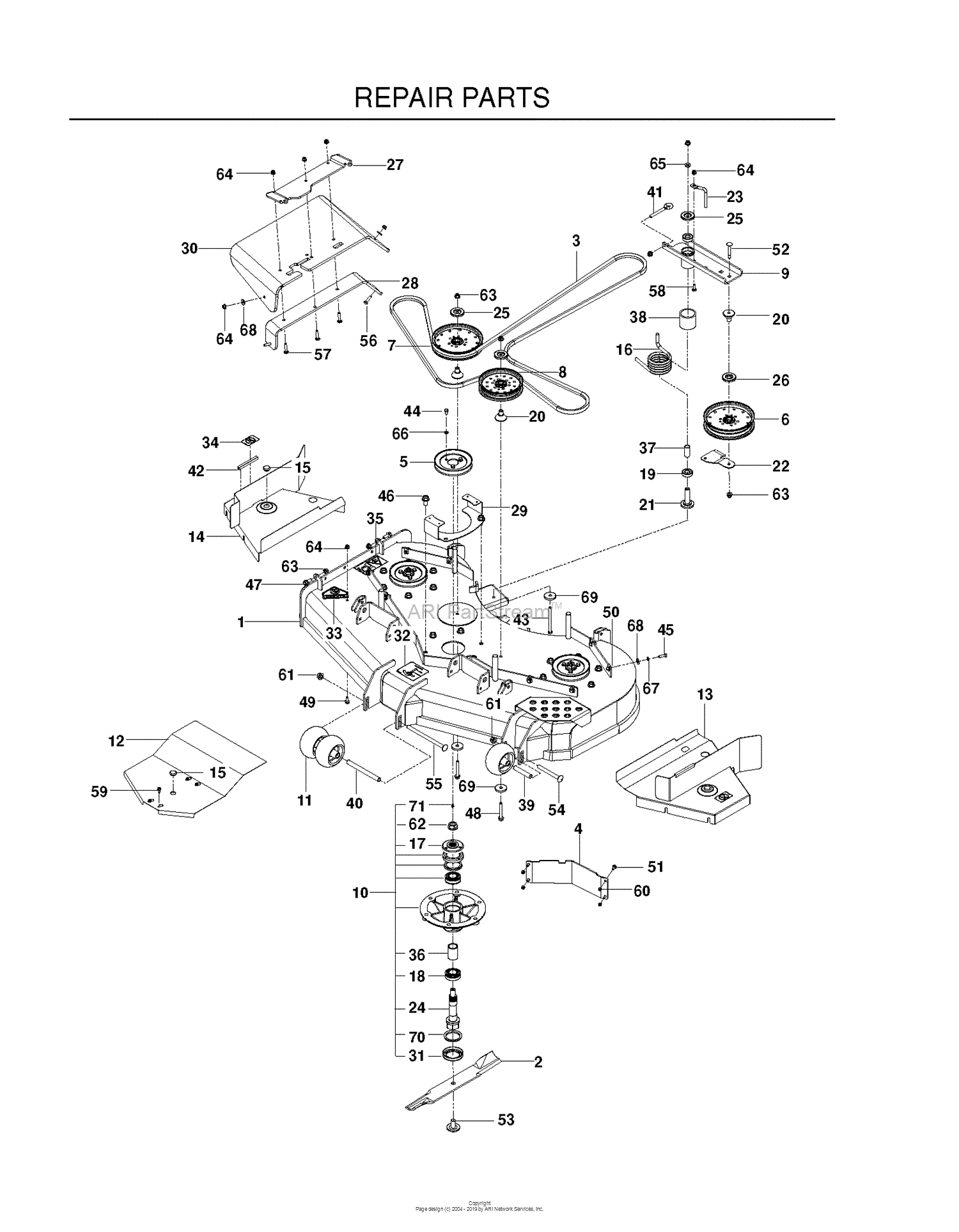 Husqvarna PZ29 CE - 966616601 (2011-02) Parts Diagram for REPAIR PARTS