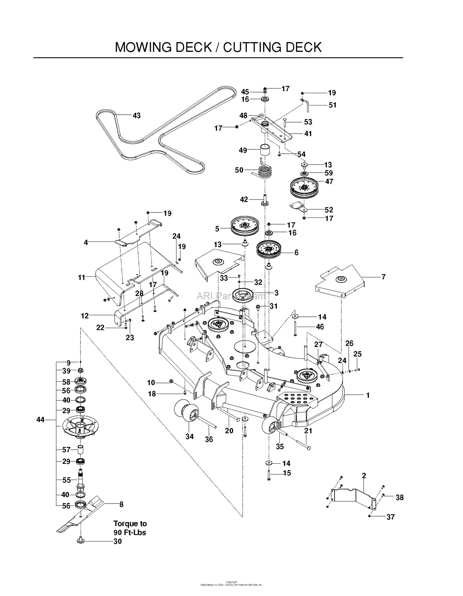 Husqvarna PZ5426FX - 966614001 (2011-01) Parts Diagram for MOWER DECK ...