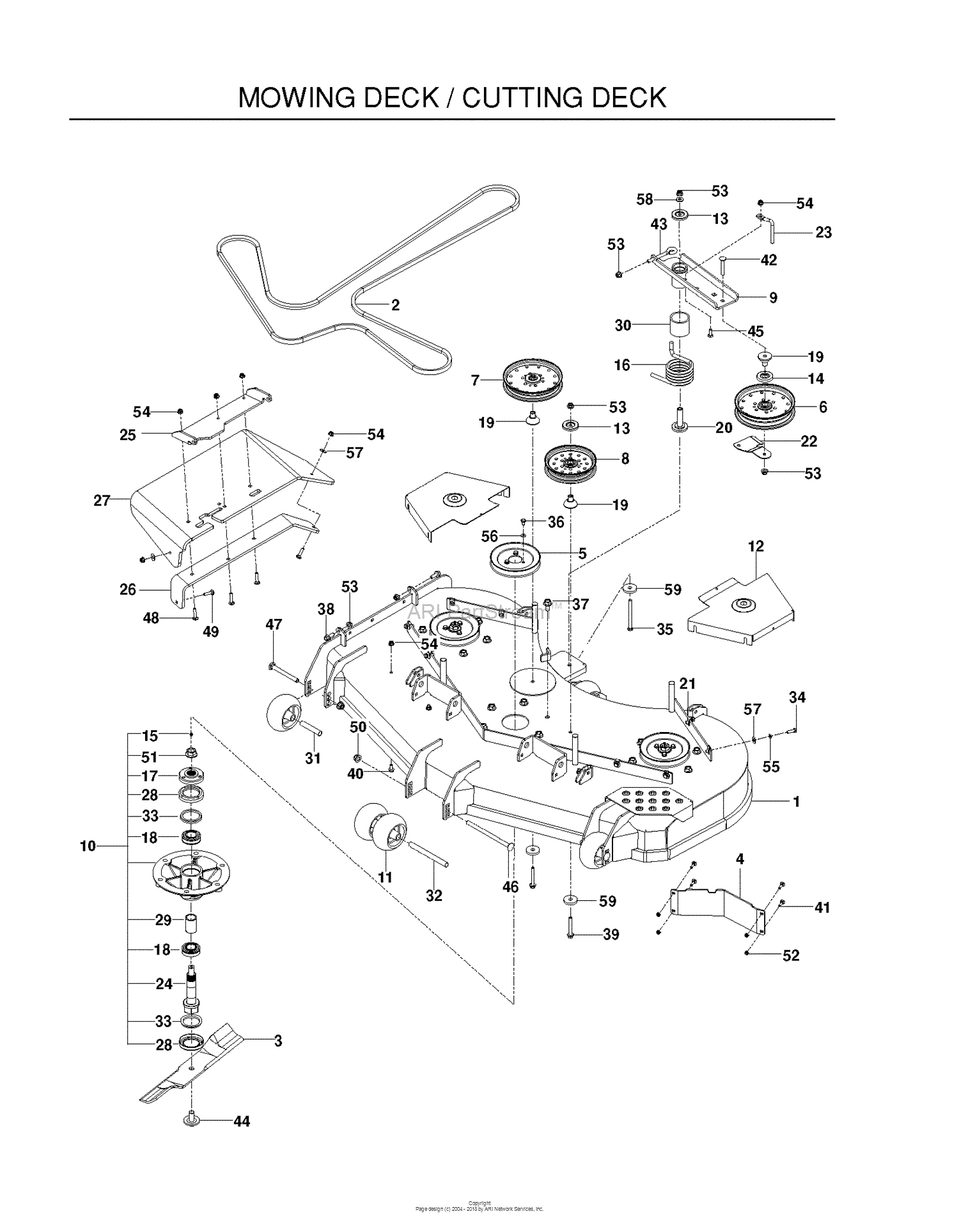 Husqvarna PZ6029FX - 966614301 (2012-04) Parts Diagram for MOWER DECK ...