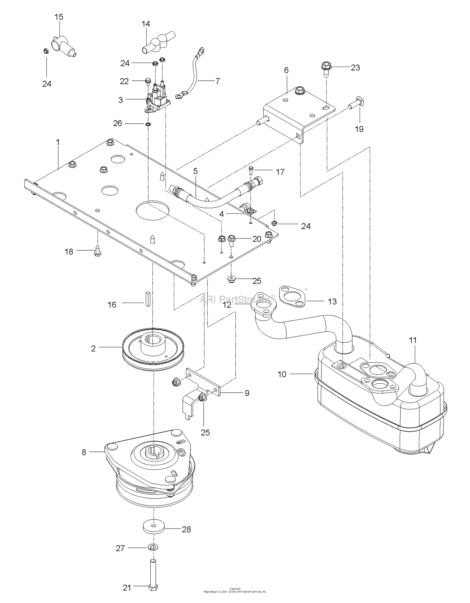 Husqvarna MZ 54 96769600100 (201712) Parts Diagram for ENGINE PLATE