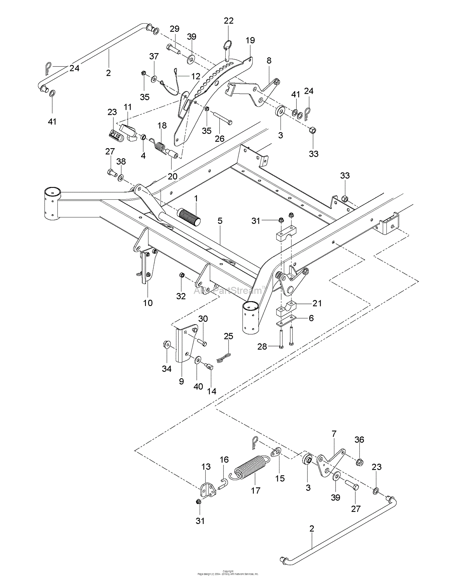Husqvarna MZ 54 - 967696001-00 (2017-12) Parts Diagram for MOWER LIFT