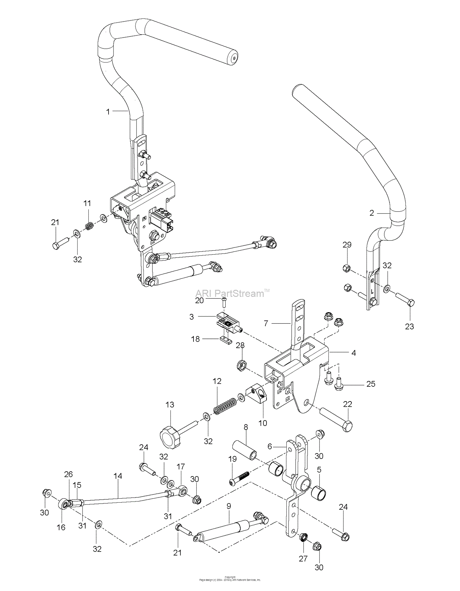 Husqvarna MZ 54 96769600100 (201712) Parts Diagram for STEERING