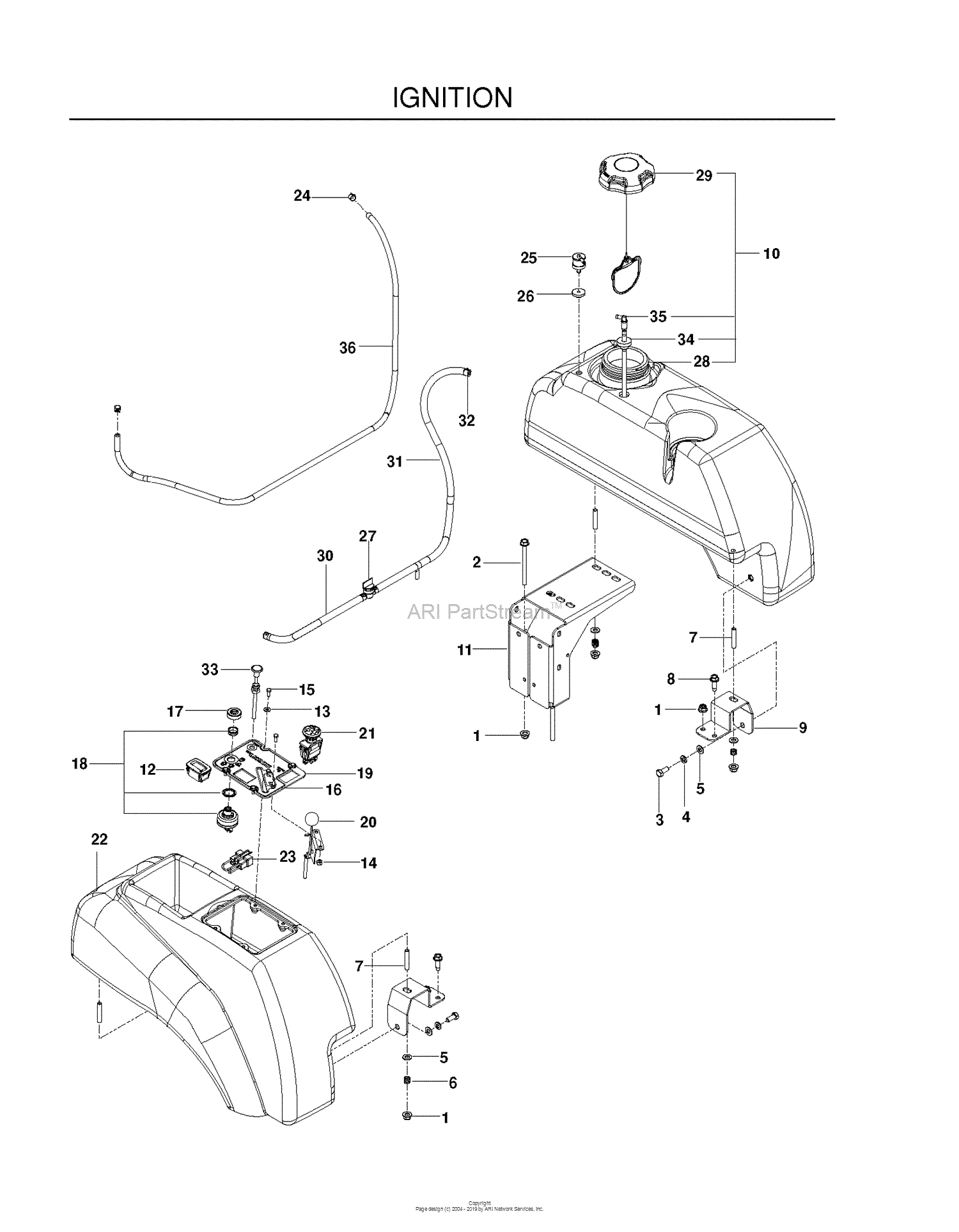 Husqvarna MZ 5424 S - 966698801 (2010-09) Parts Diagram for IGNITION SYSTEM