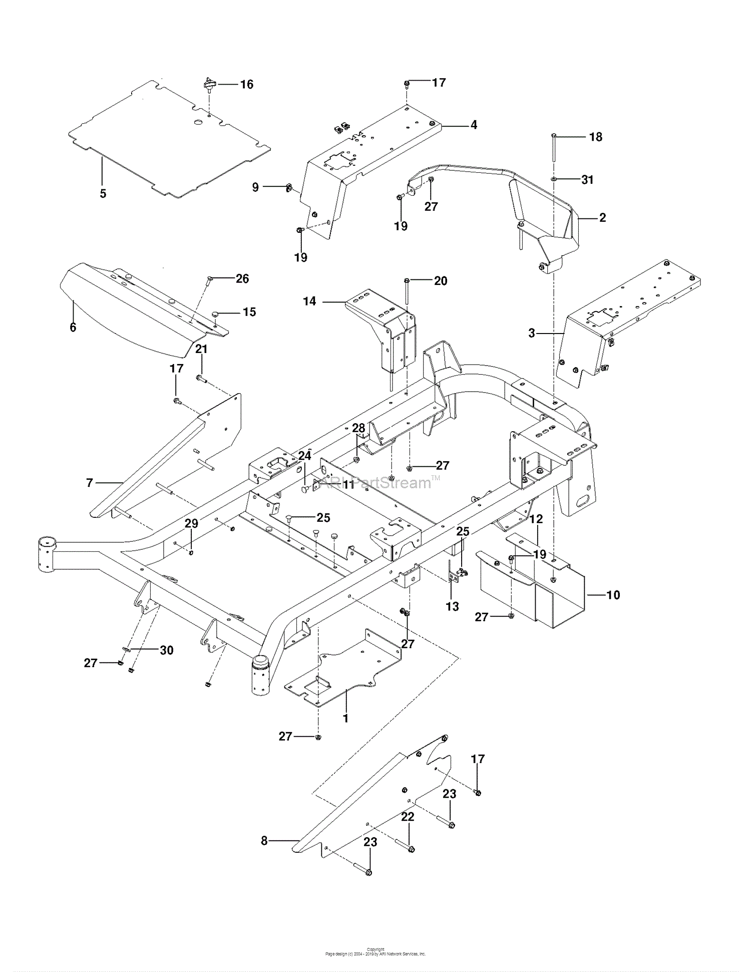 Husqvarna MZ 61 - 967277502 (2013-11) Parts Diagram for FRAME