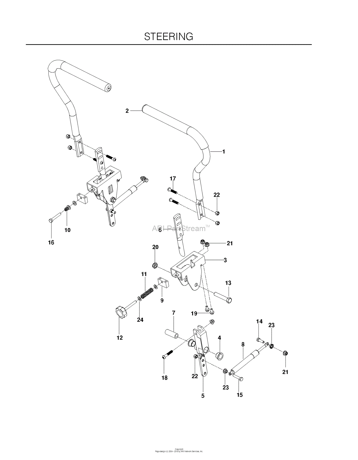 Husqvarna RZ5424 967003701 (201201) Parts Diagram for STEERING