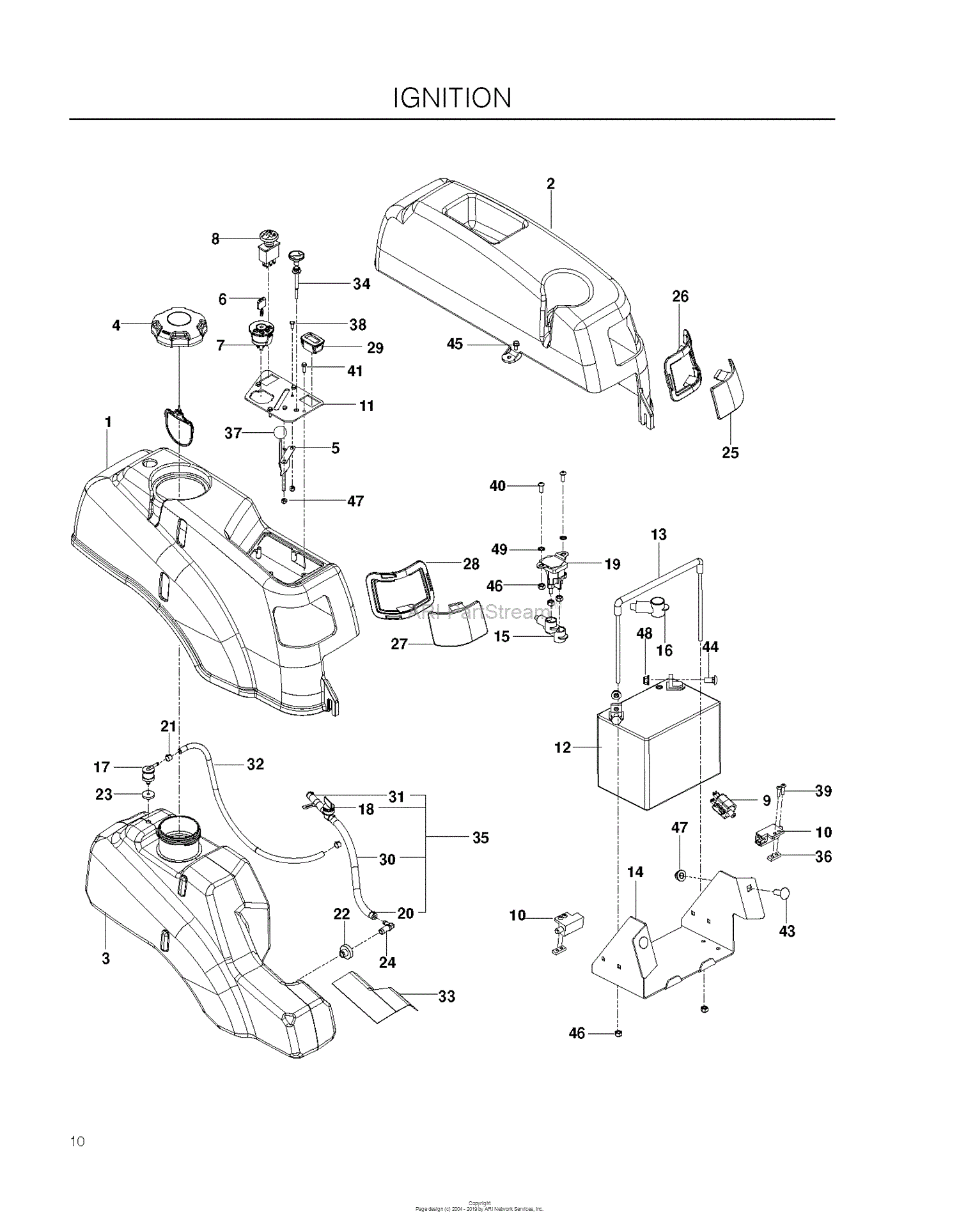 Husqvarna RZ5426 - 967003602 (2012-01) Parts Diagram for IGNITION SYSTEM