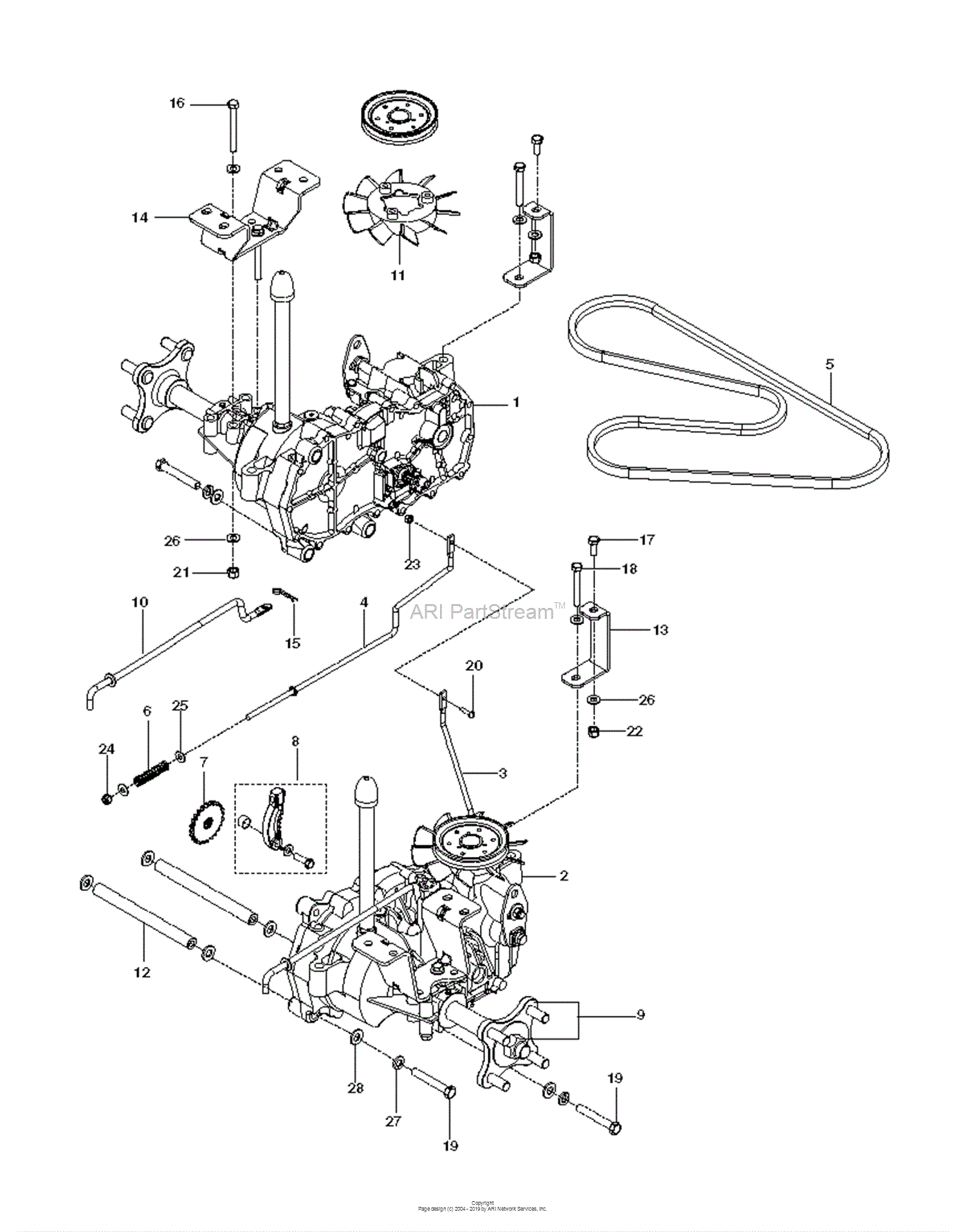 Husqvarna RZ54i - 967003603 (2012-12) Parts Diagram for HYDRAULIC PUMP- MOTOR