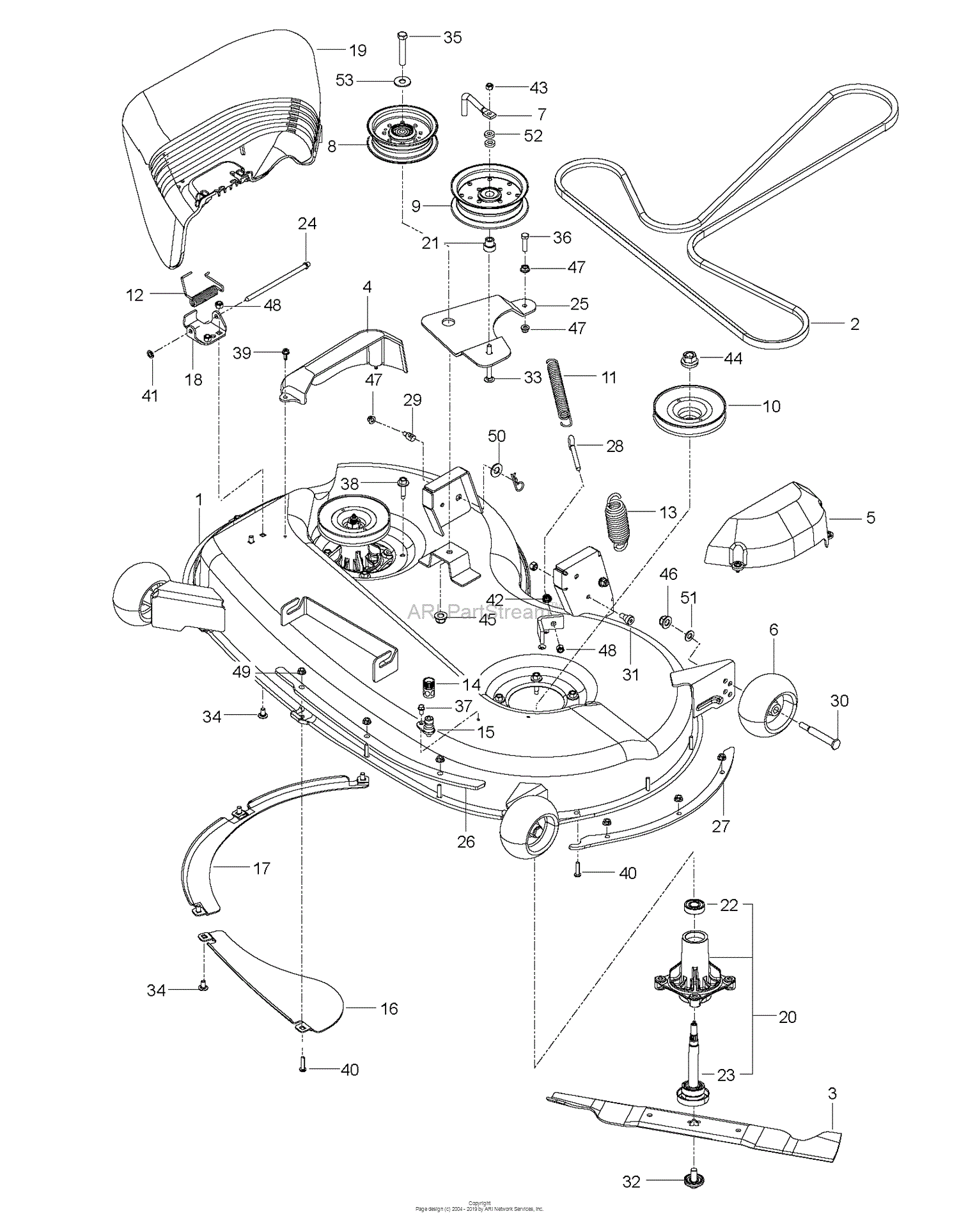 Husqvarna Z 246 - 967271601-00 (2016-11) Parts Diagram for MOWER DECK ...