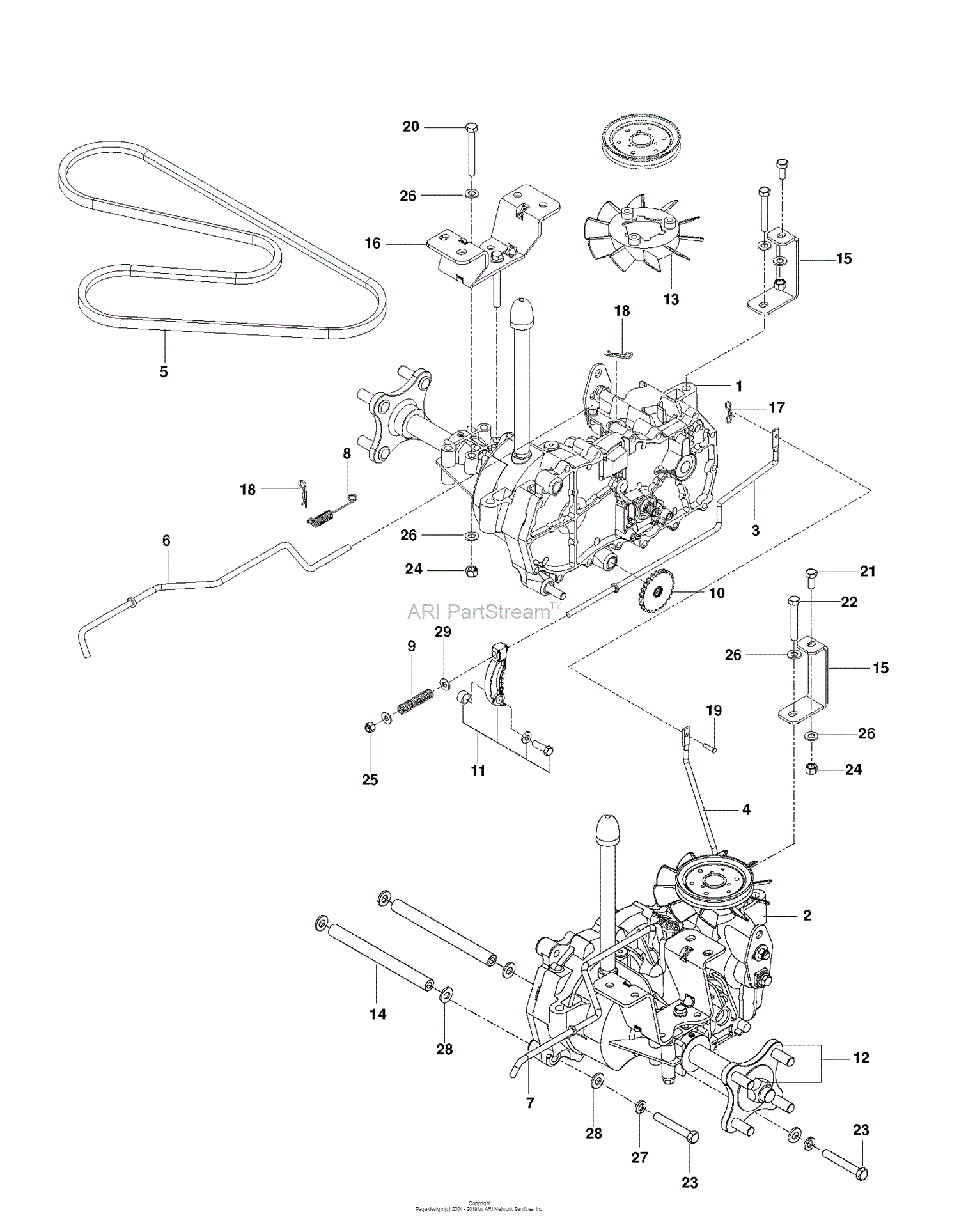 Husqvarna Z 246 - 967324002 (2015-01) Parts Diagram for HYDRAULIC PUMP