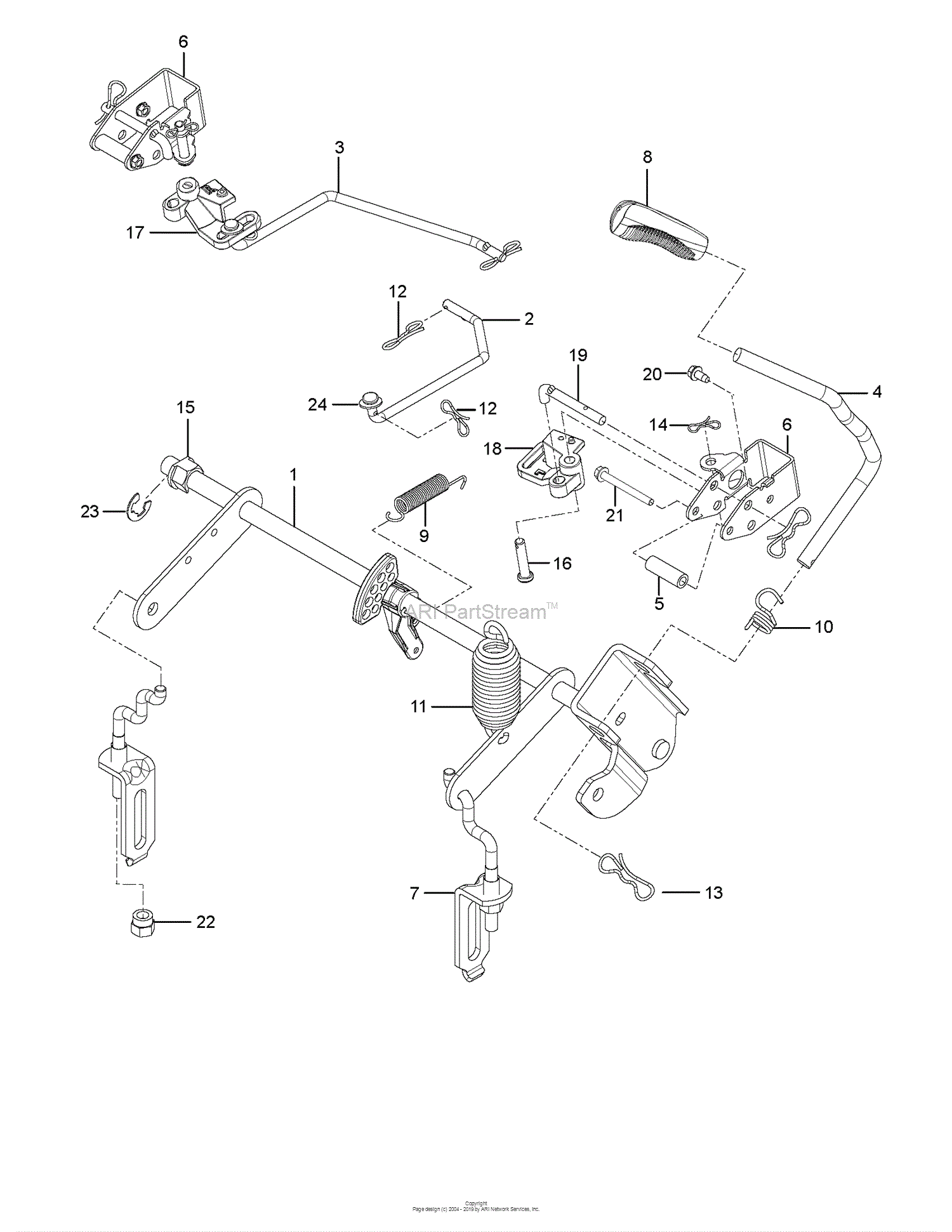 Husqvarna Z 246 - 96784450100 (2018-01) Parts Diagram for MOWER LIFT ...