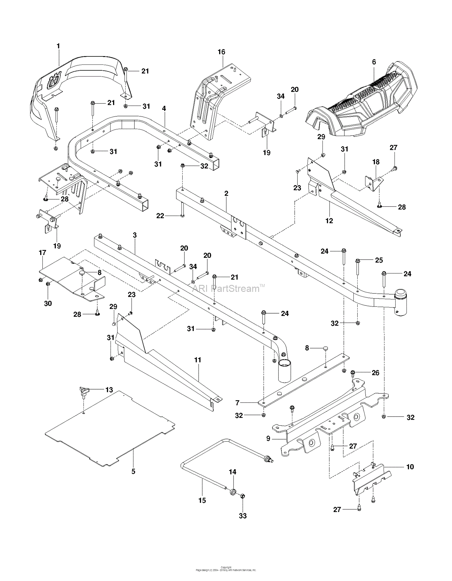 Husqvarna Z 248f 967336701 2015 01 Parts Diagram For Frame