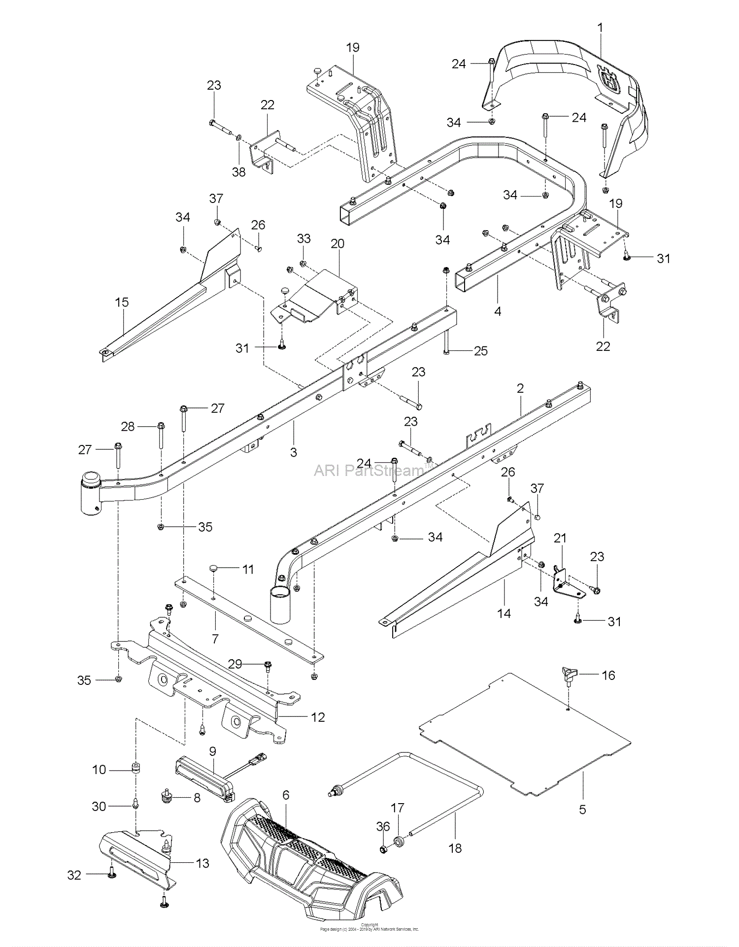Husqvarna Z 248F - 967844801-00 (2018-01) Parts Diagram for FRAME