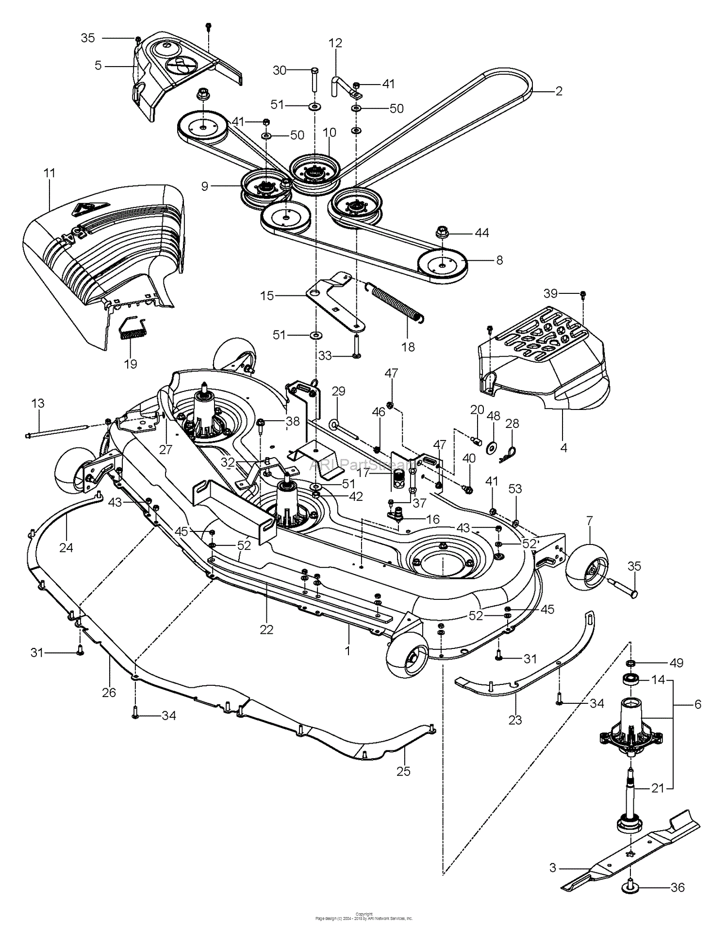 Husqvarna Z 254 967271701 00 2016 11 Parts Diagram For Mower Deck