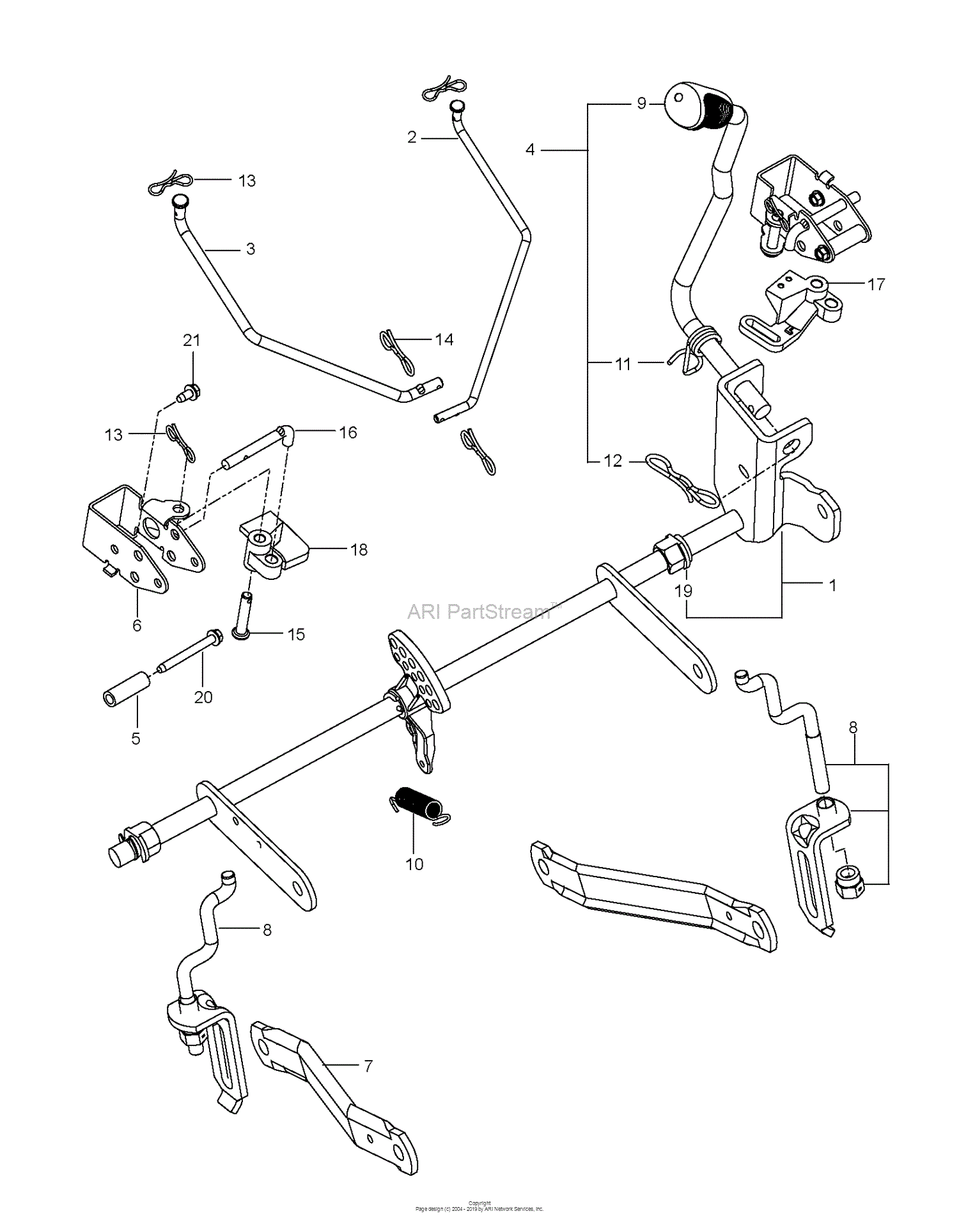 Husqvarna Z 254 96732430100 (201610) Parts Diagram for MOWER LIFT