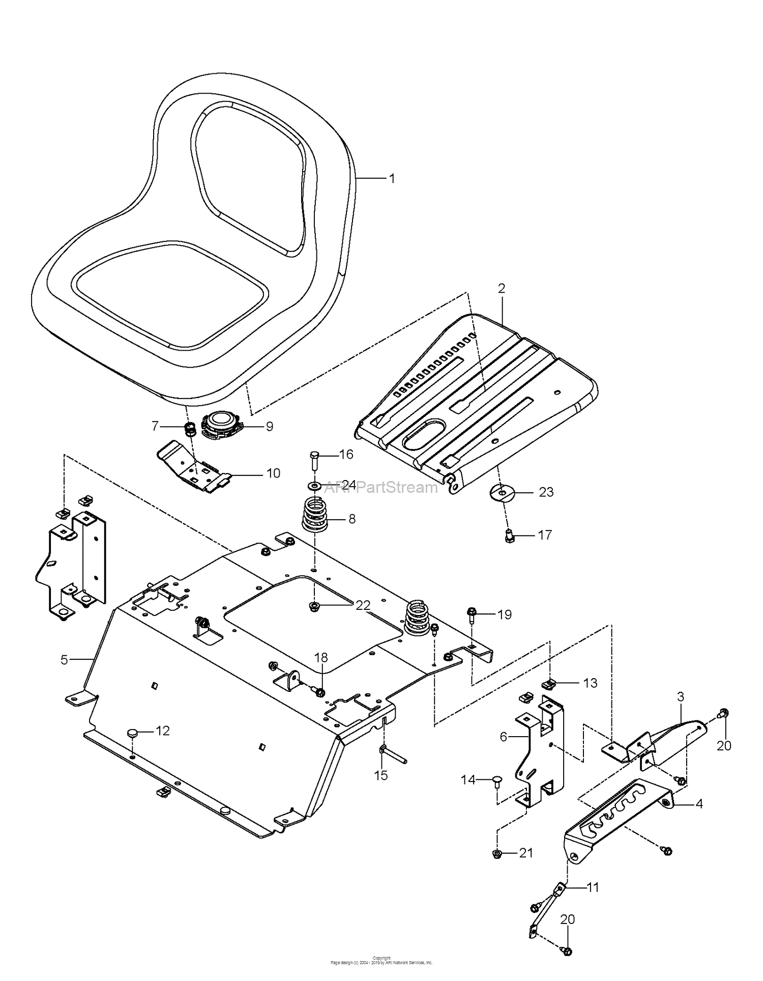 Husqvarna Z 254 - 967324301-00 (2016-10) Parts Diagram for SEAT