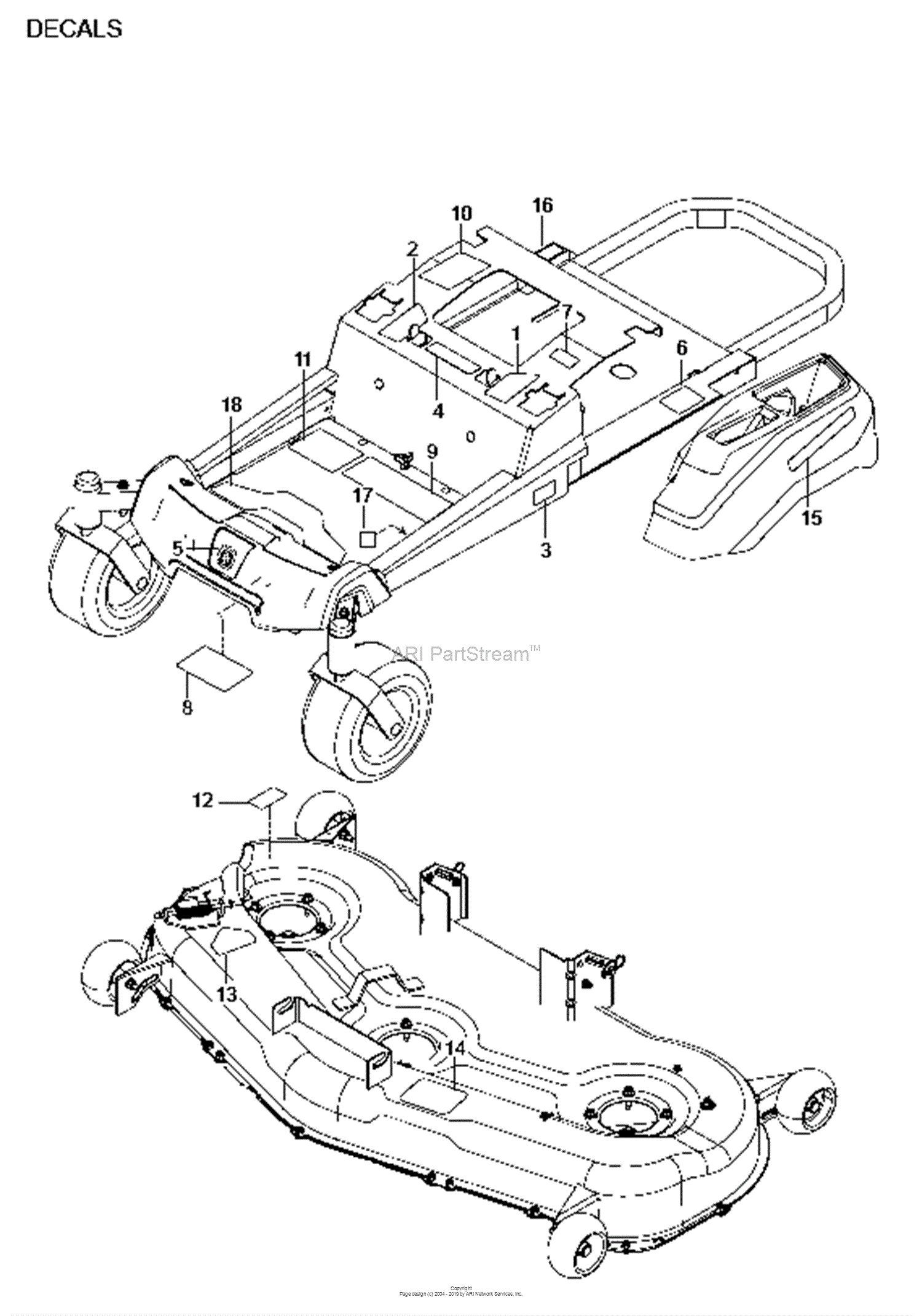 Husqvarna Z 254 - 96766550100 (2017-02) Parts Diagram for DECALS