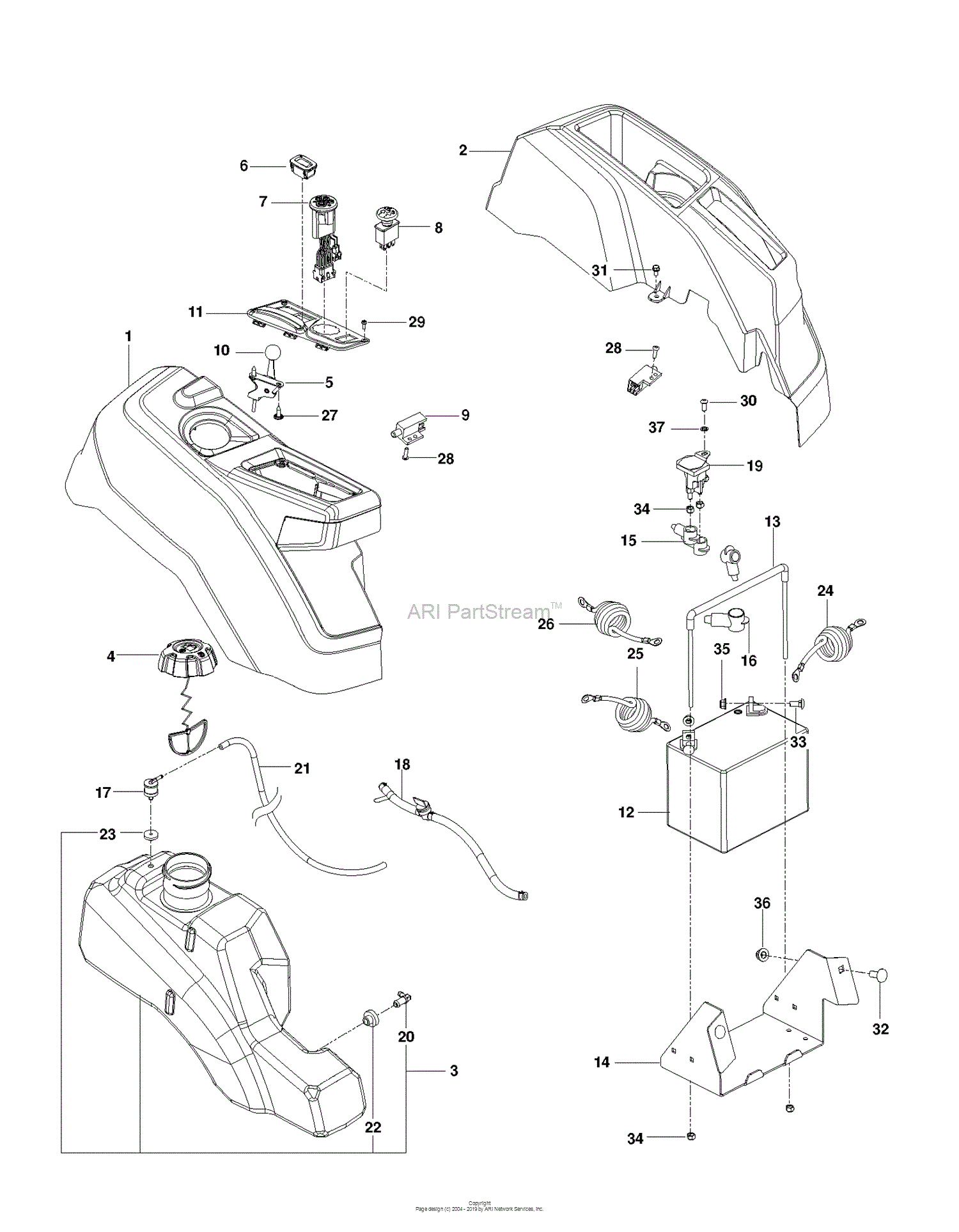Husqvarna Z 254i - 967324201 (2015-01) Parts Diagram for IGNITION SYSTEM