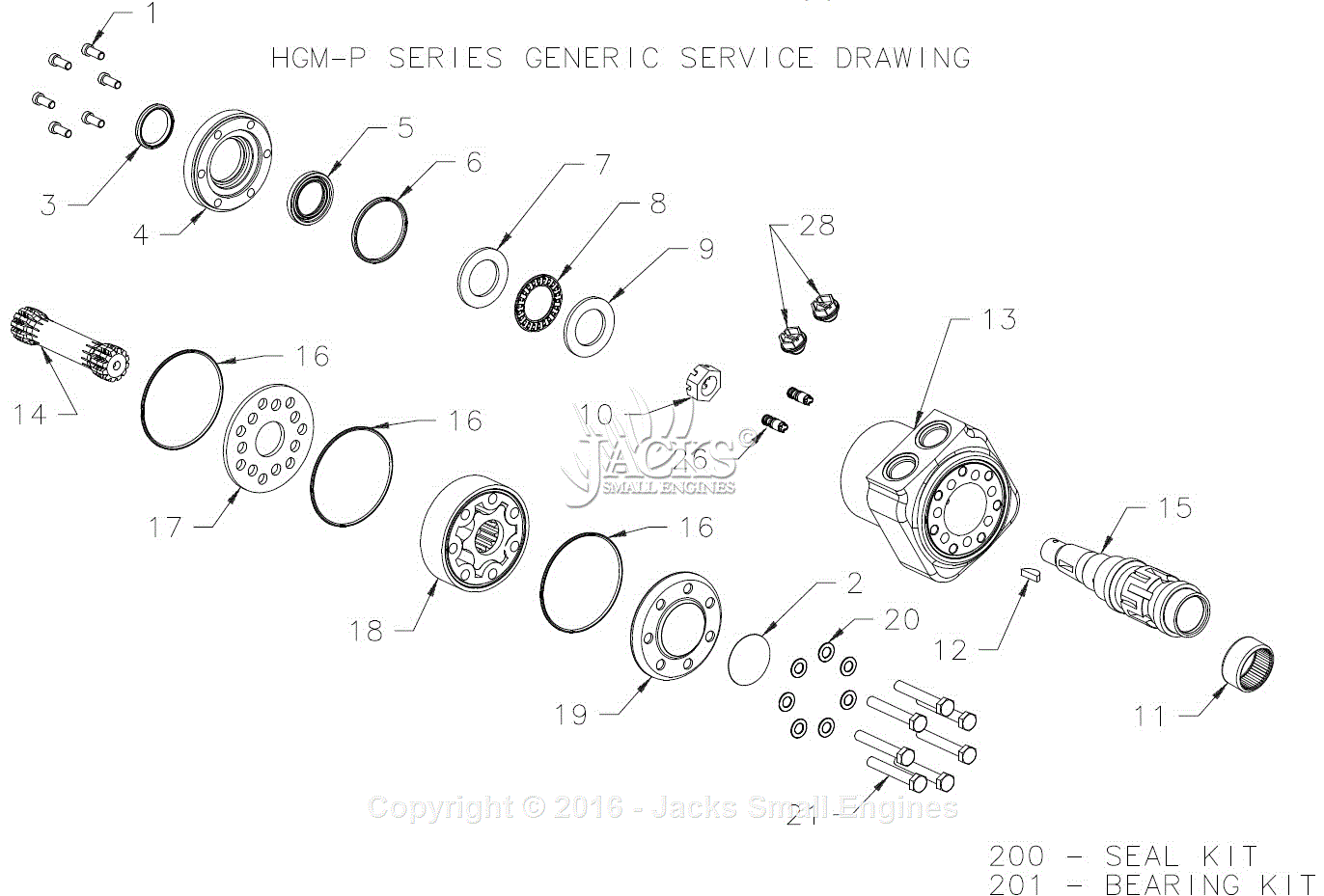 Hydro Gear HGM10P7182 Parts Diagram for Full Assembly