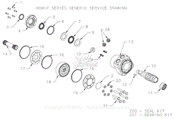 Hydro Gear HGM-12P-7172 Parts Diagram for Full Assembly