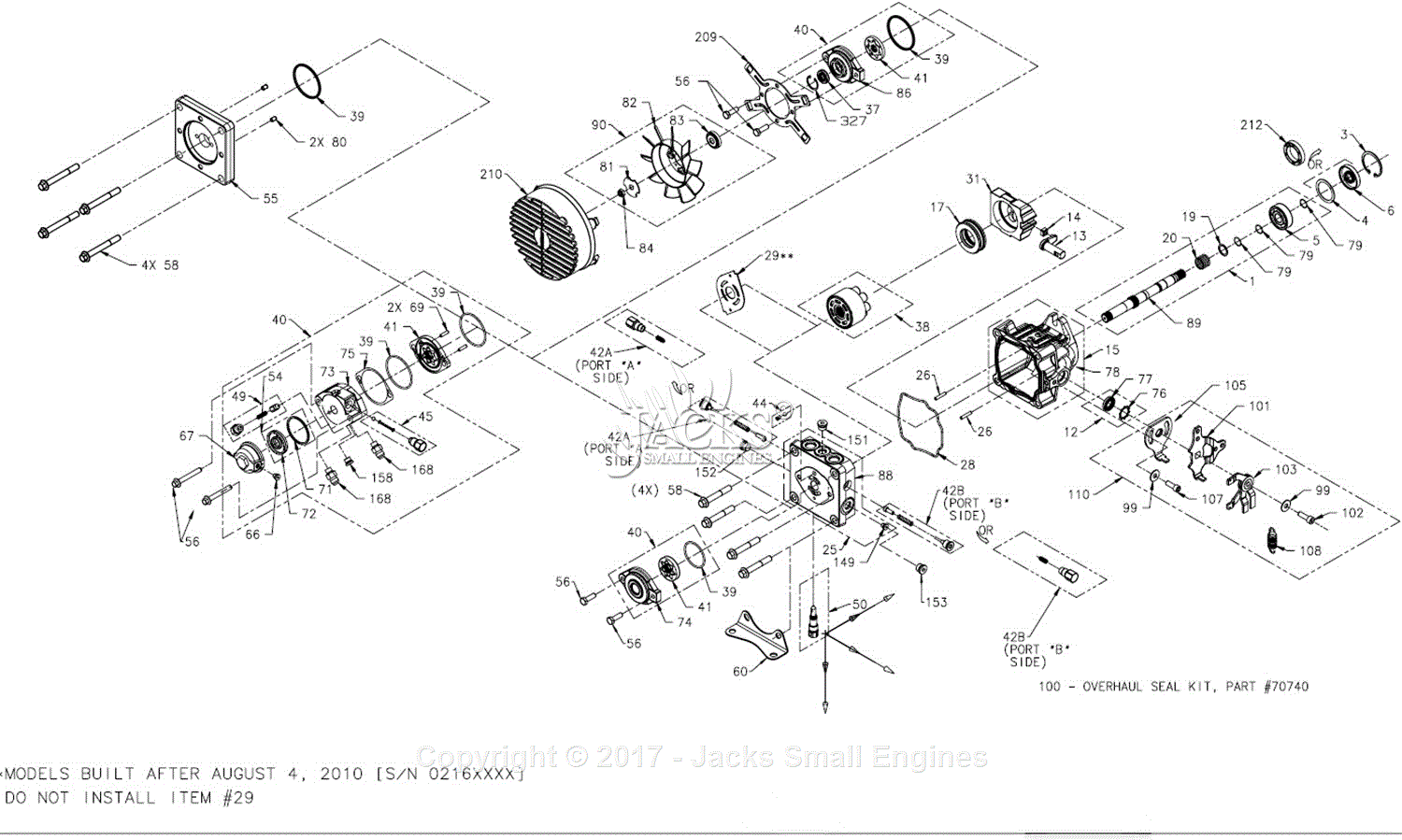 Hydro Gear Pr-1lcc-ey1x-xxxx Parts Diagram For Pump On Or After Sn 