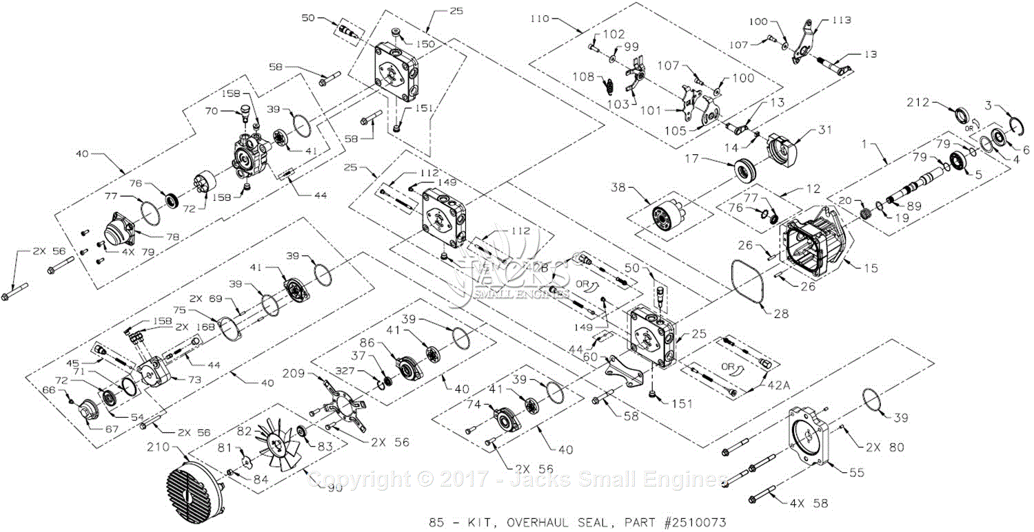 Hydro Gear PY-ABBB-AG1X-XLXX Pump Parts Diagram for PY-ABBB-AG1X-XLXX