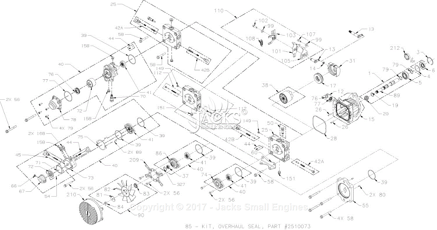 Hydro Gear PY-BYBA-H31X-XLXX Pump Parts Diagram for PY-BYBA-H31X-XLXX