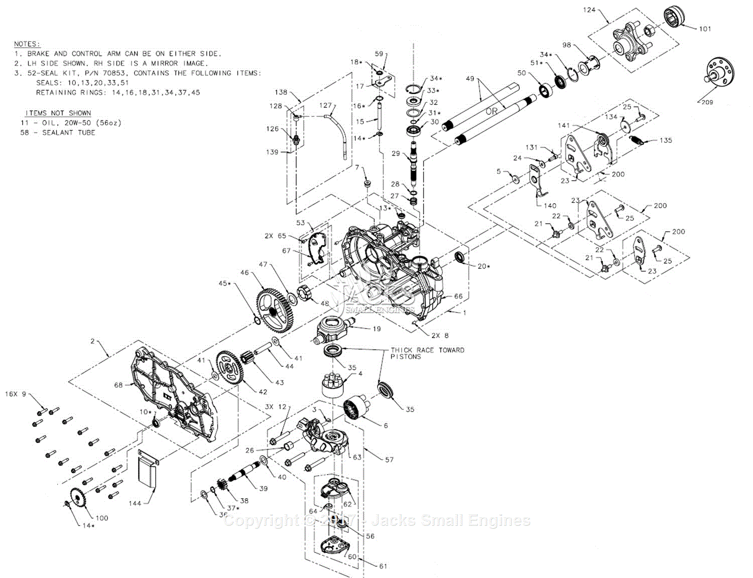 Hydro Gear 792911 Parts Diagram for Service Schematic