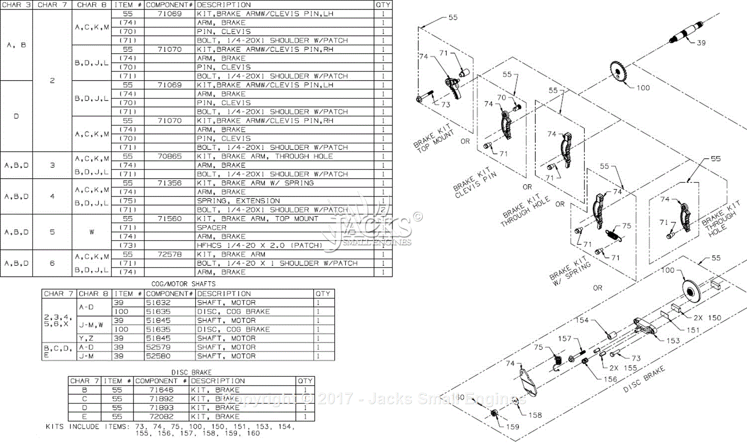 Hydro Gear ZC-ACBB-3DKB-1FPX Parts Diagram for Brake Assembly