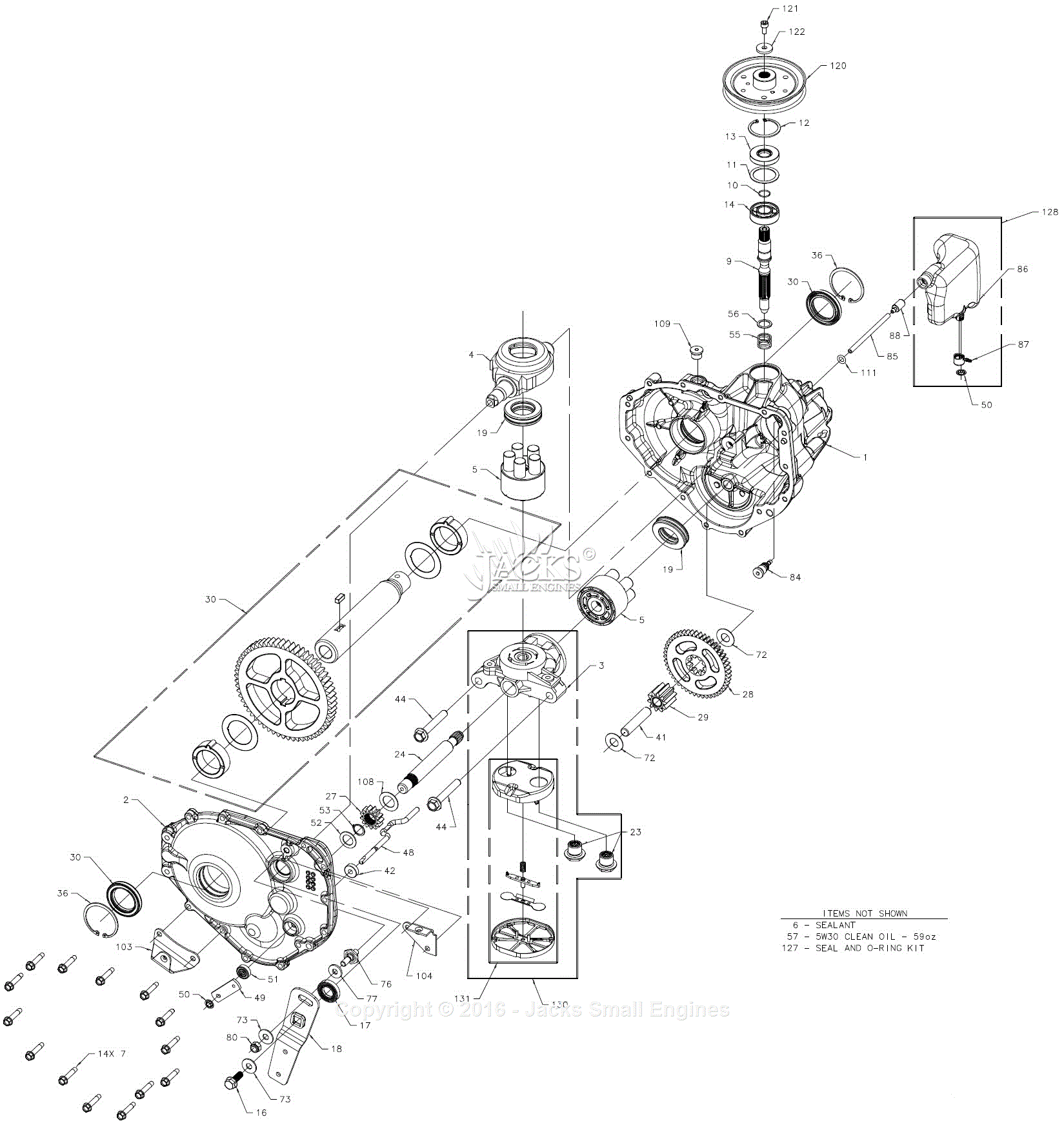 Hydro Gear 407030 (319-0410) Parts Diagram for Full Assembly