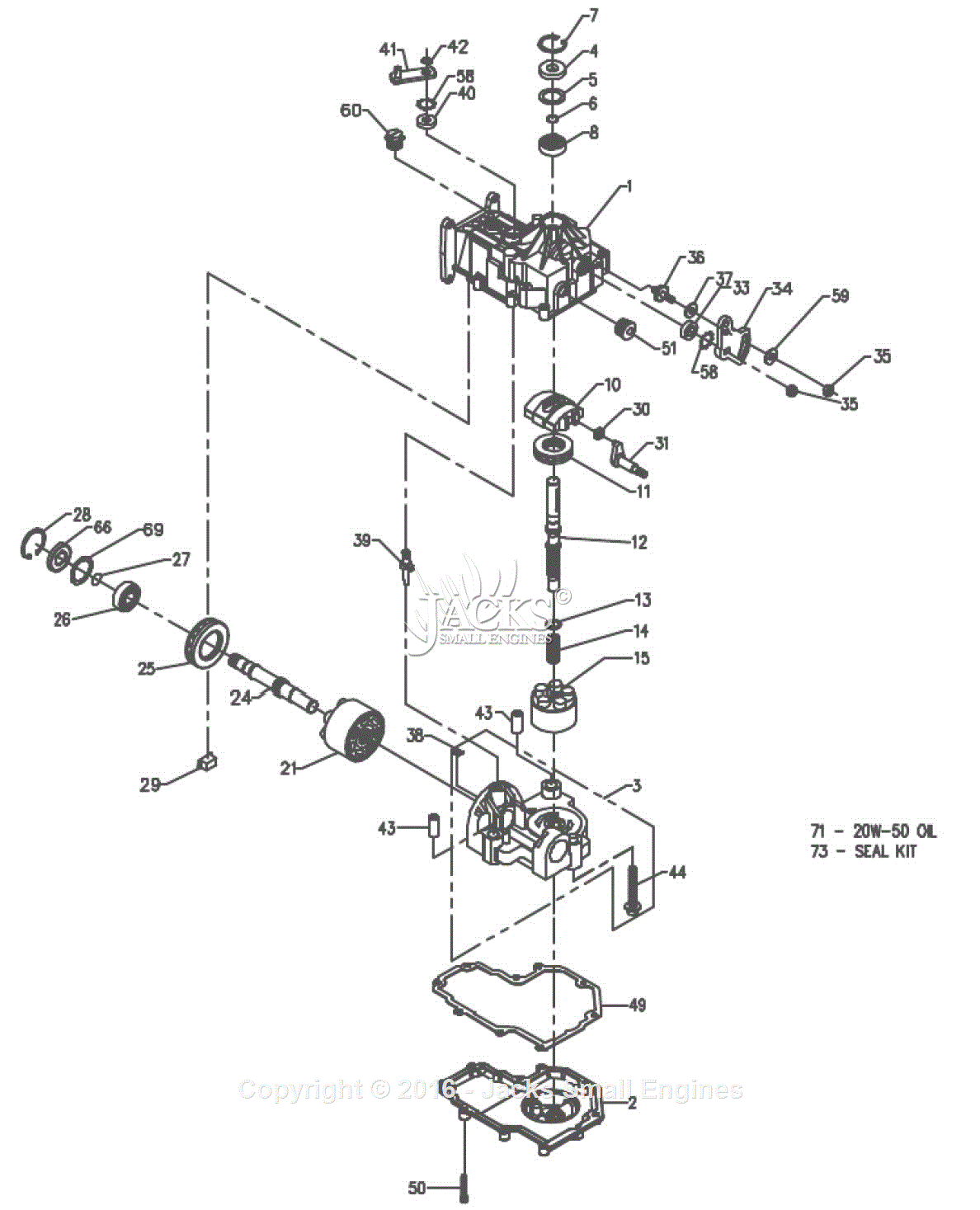 Hydro Gear BDR-304 Parts Diagram for Full Assembly