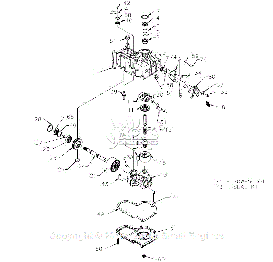 Hydro Gear BDR-311 Parts Diagram for Full Assembly