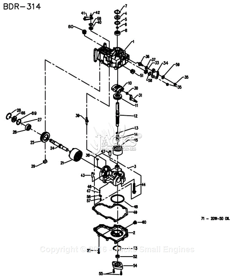 Hydro Gear BDR-314 Parts Diagram for Full Assembly