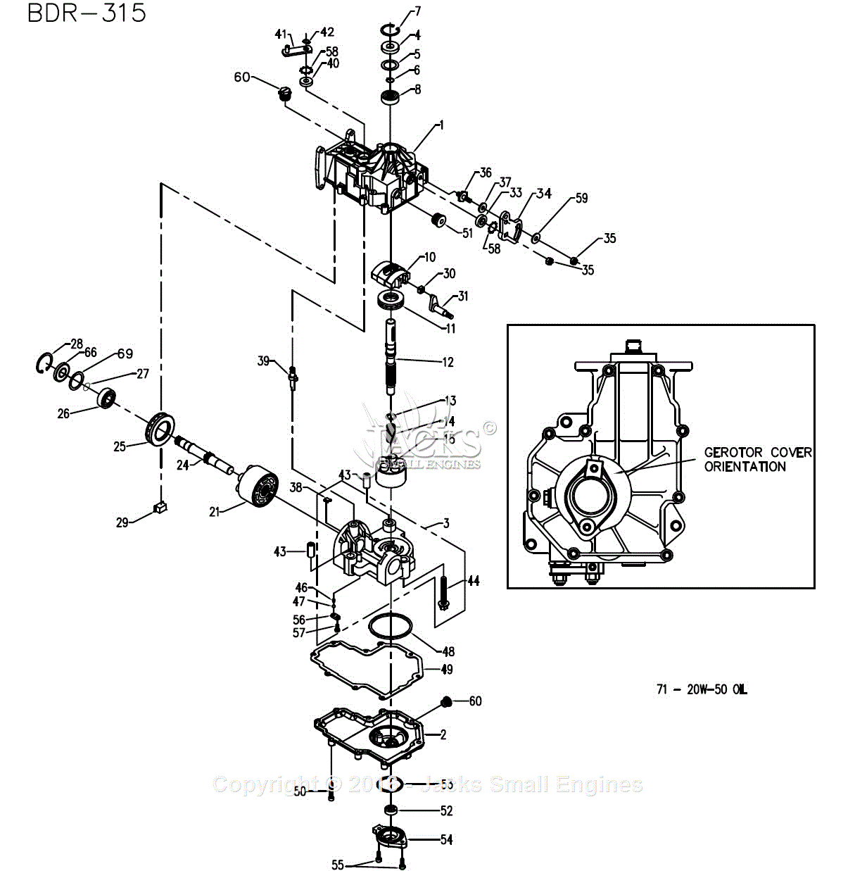 Hydro Gear BDR-315 Parts Diagram for Full Assembly